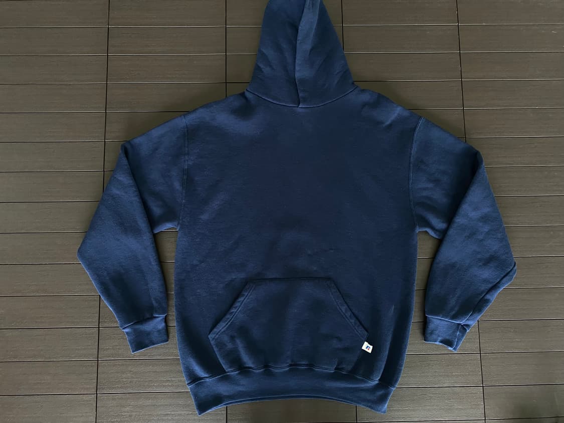 (L) 00s 빈티지 러셀 후드 네이비 상품이미지1