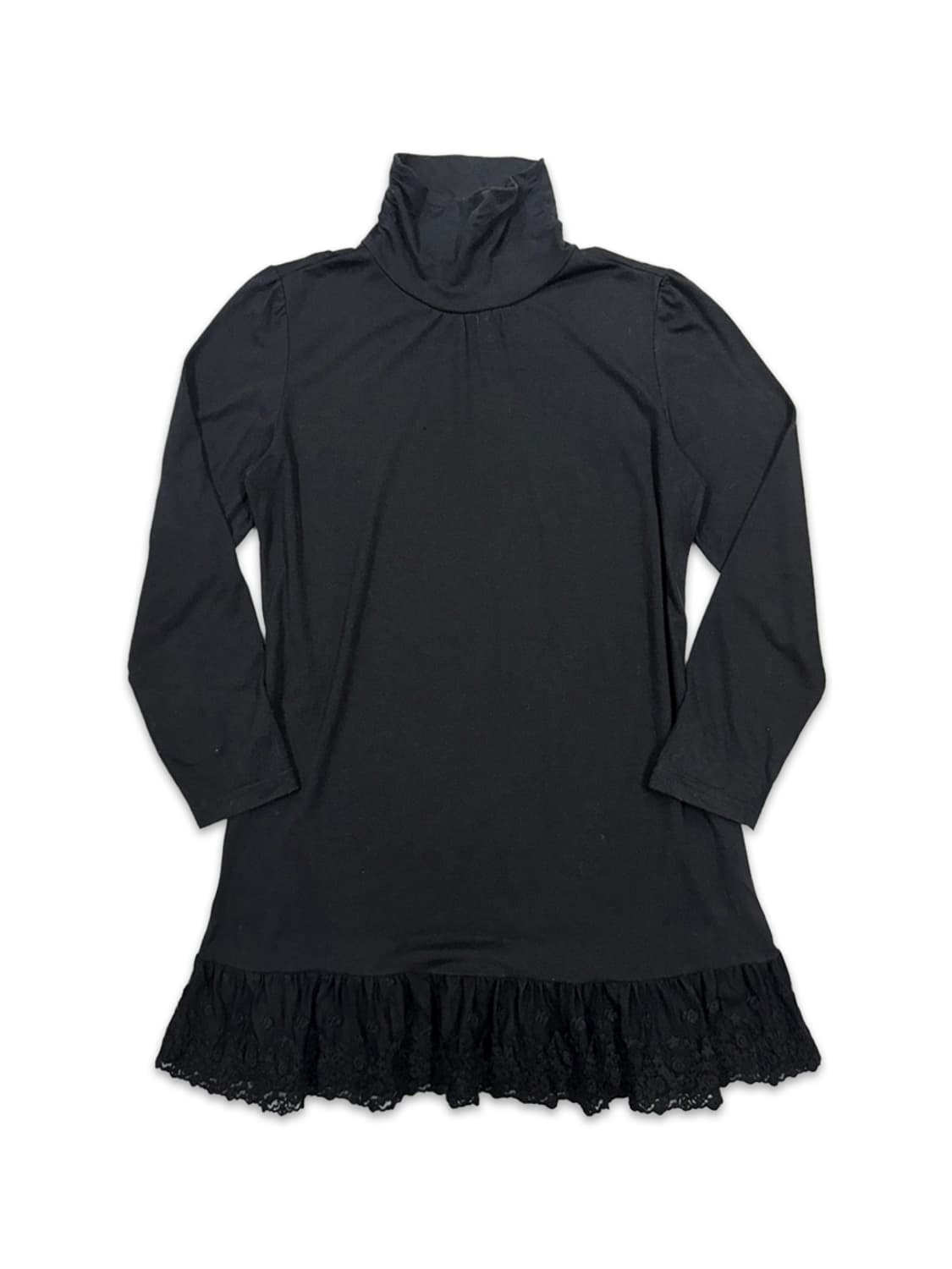 빈티지 블랙 레이스 레이어드 긴팔티 상품이미지1