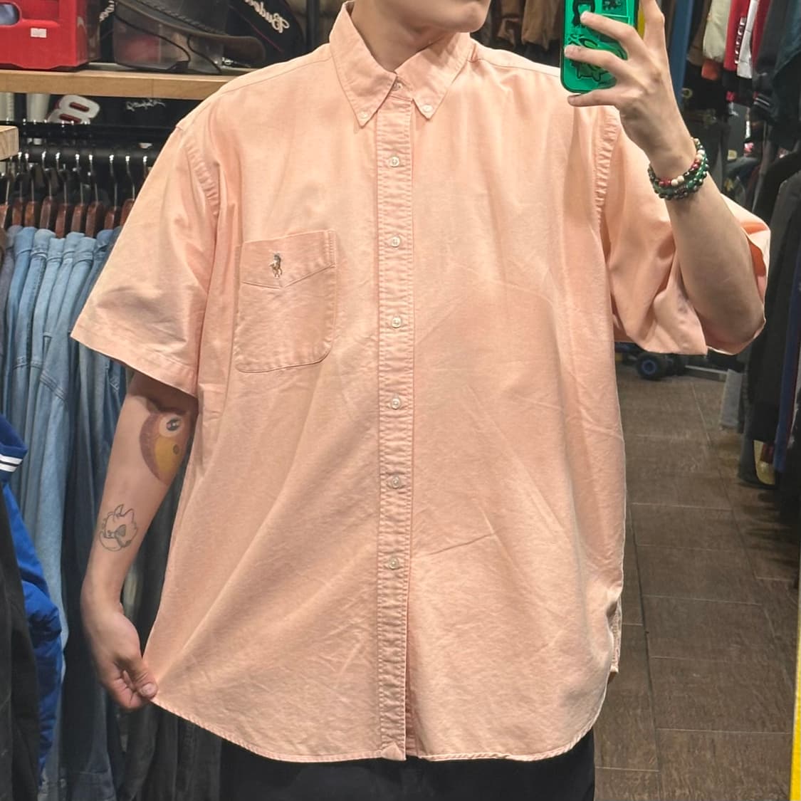 [HI] 폴로 랄프로렌 반팔셔츠 코랄핑크 상품이미지1