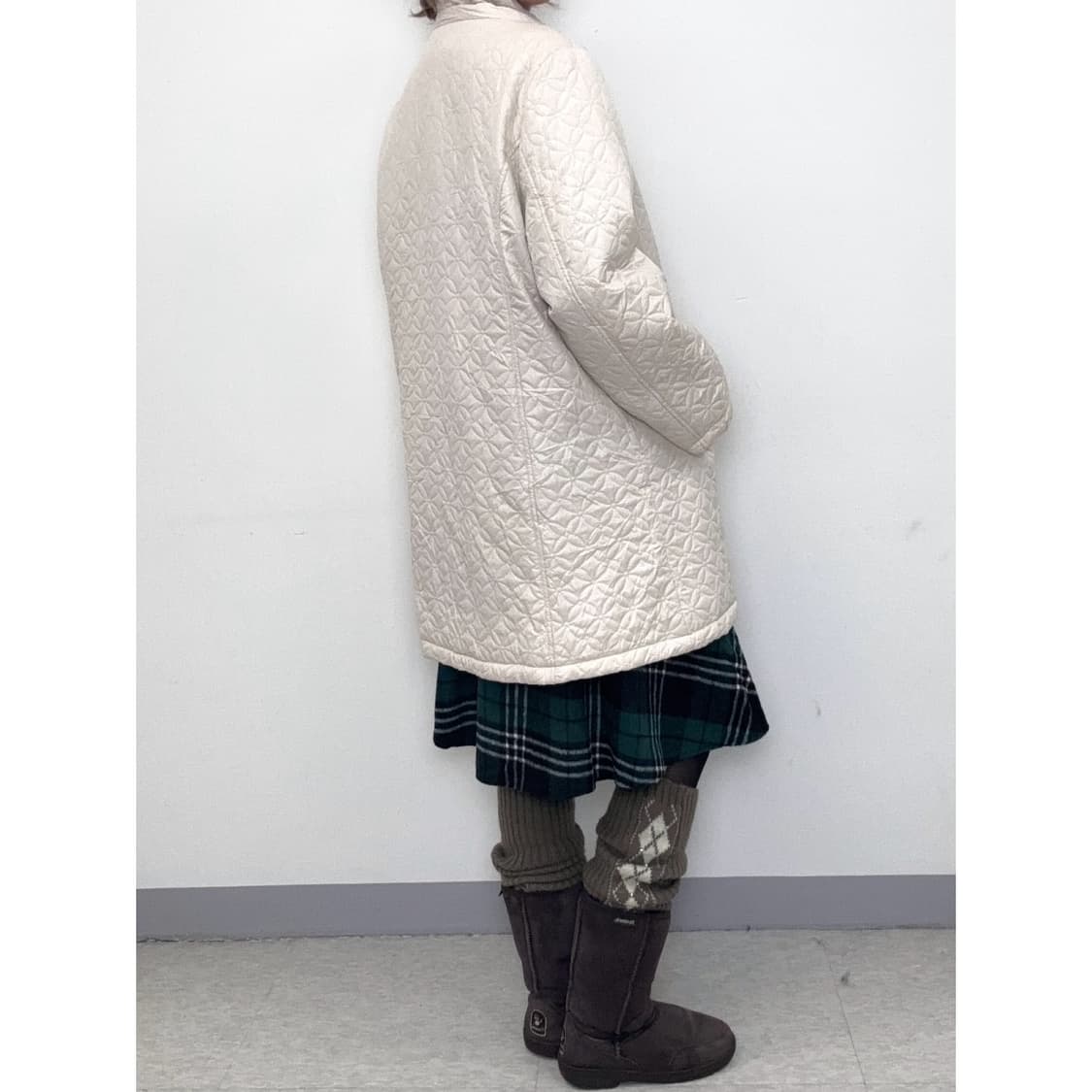 빈티지 아이보리 퀄팅 점퍼 상품이미지3