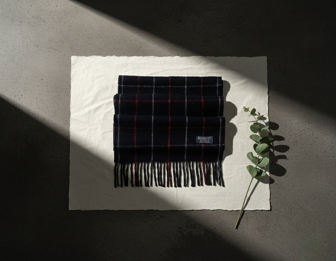 버버리 90s Burberrys 캐시미어 윈도우 체크 머플러 상품이미지4