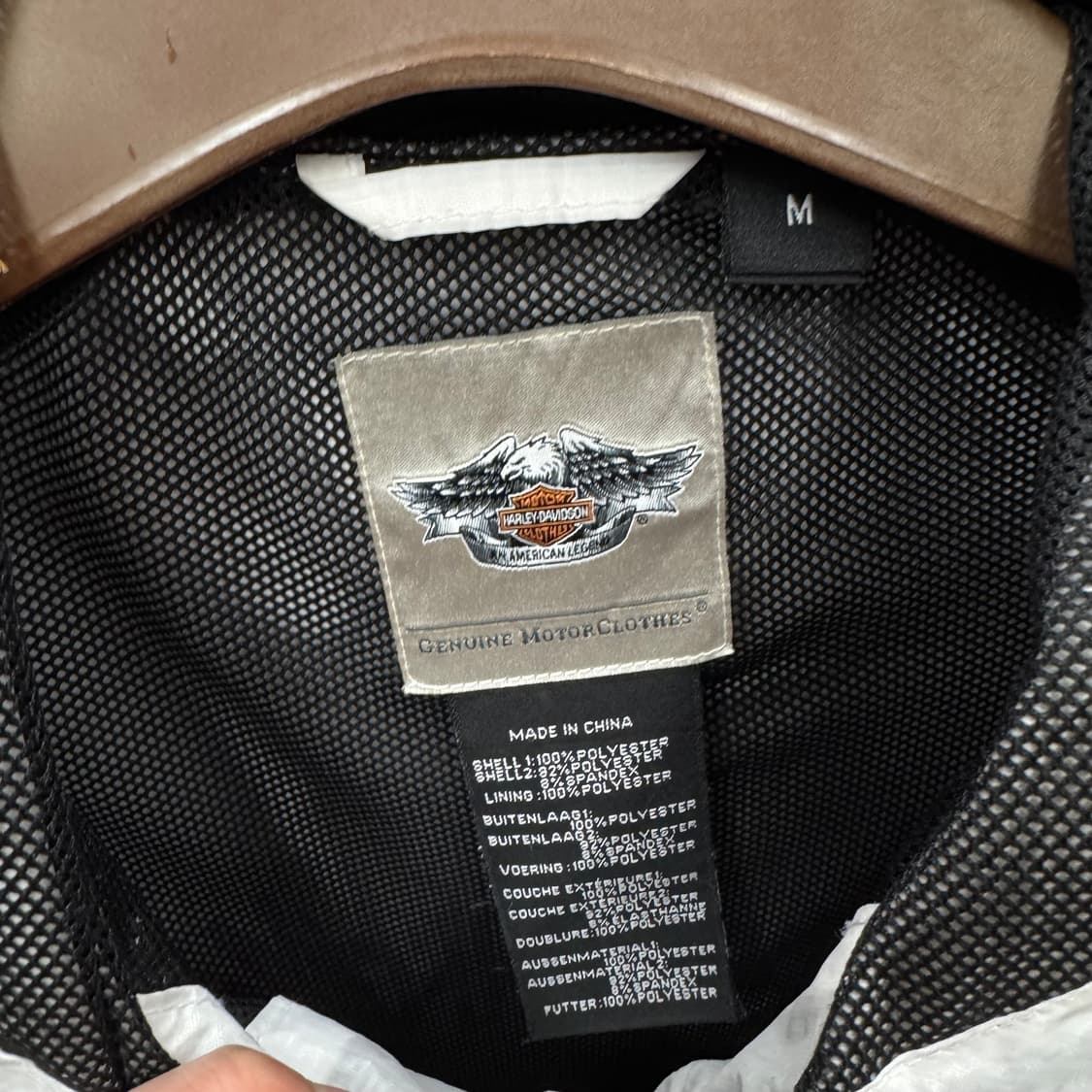 할리데이비슨 우먼스 경량 바람막이 후면 레터링 로고 포인트 화이트 상품이미지7