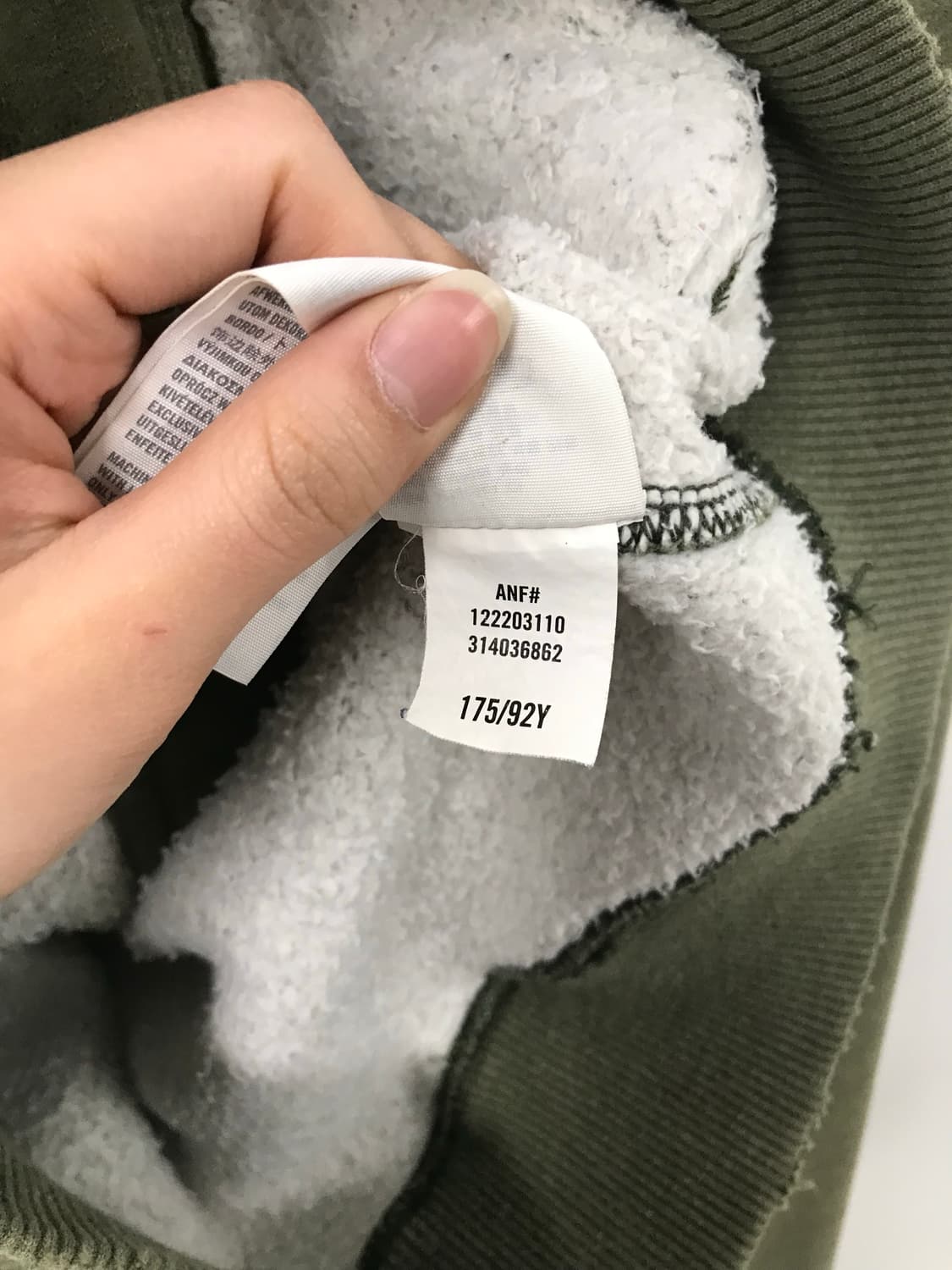 아베크롬비 y2k 와투케 카키 버튼 후드집업 상품이미지5