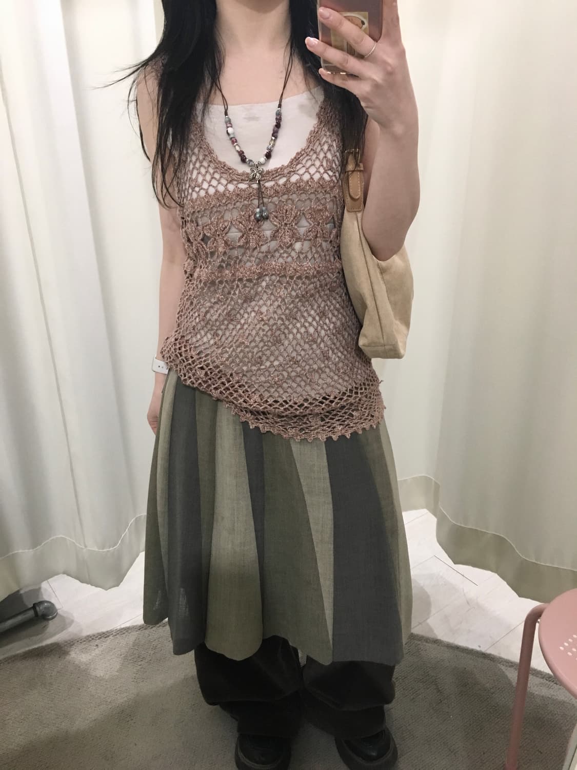 natural stripe skirt 상품이미지2