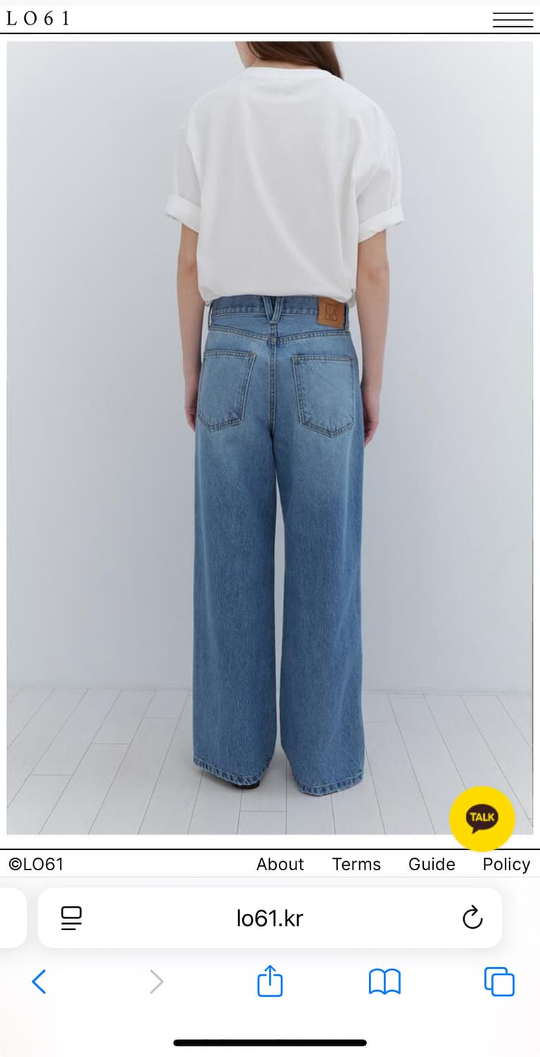 Lo61 와이드레그 데님 택달린새상품m 상품이미지4