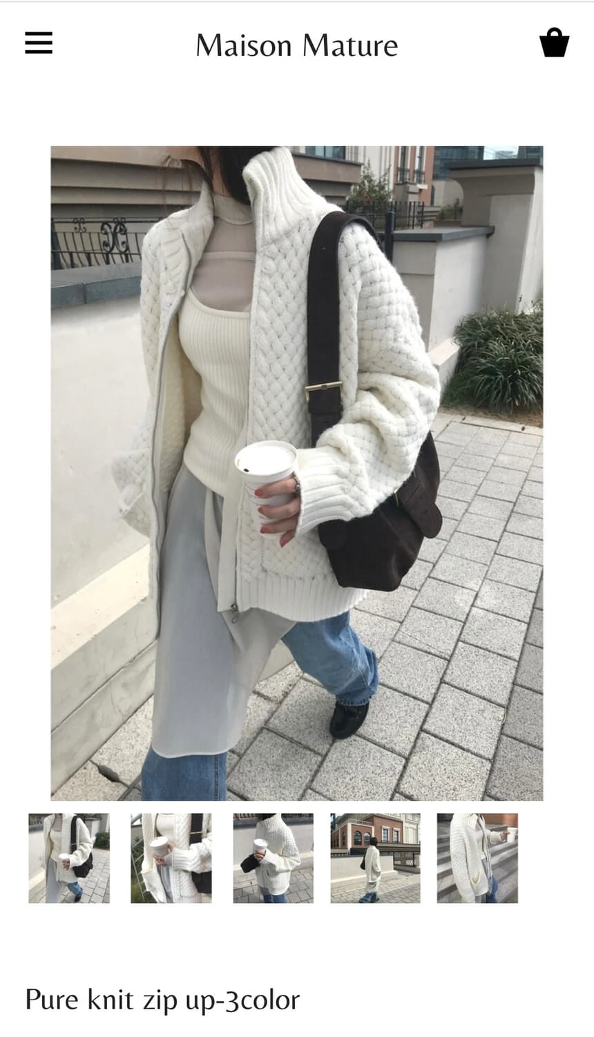 knit zip up-3color 상품이미지2