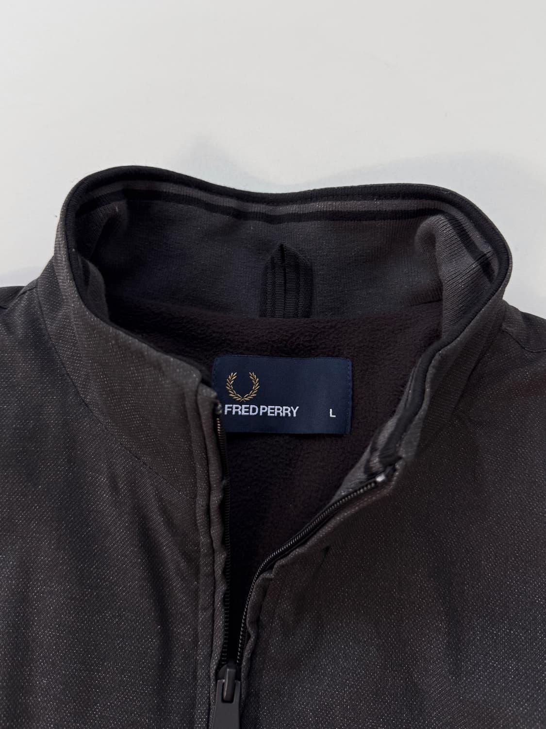 프레드페리 루즈핏 하이넥 집업 딥차콜 블루종 자켓 상품이미지7
