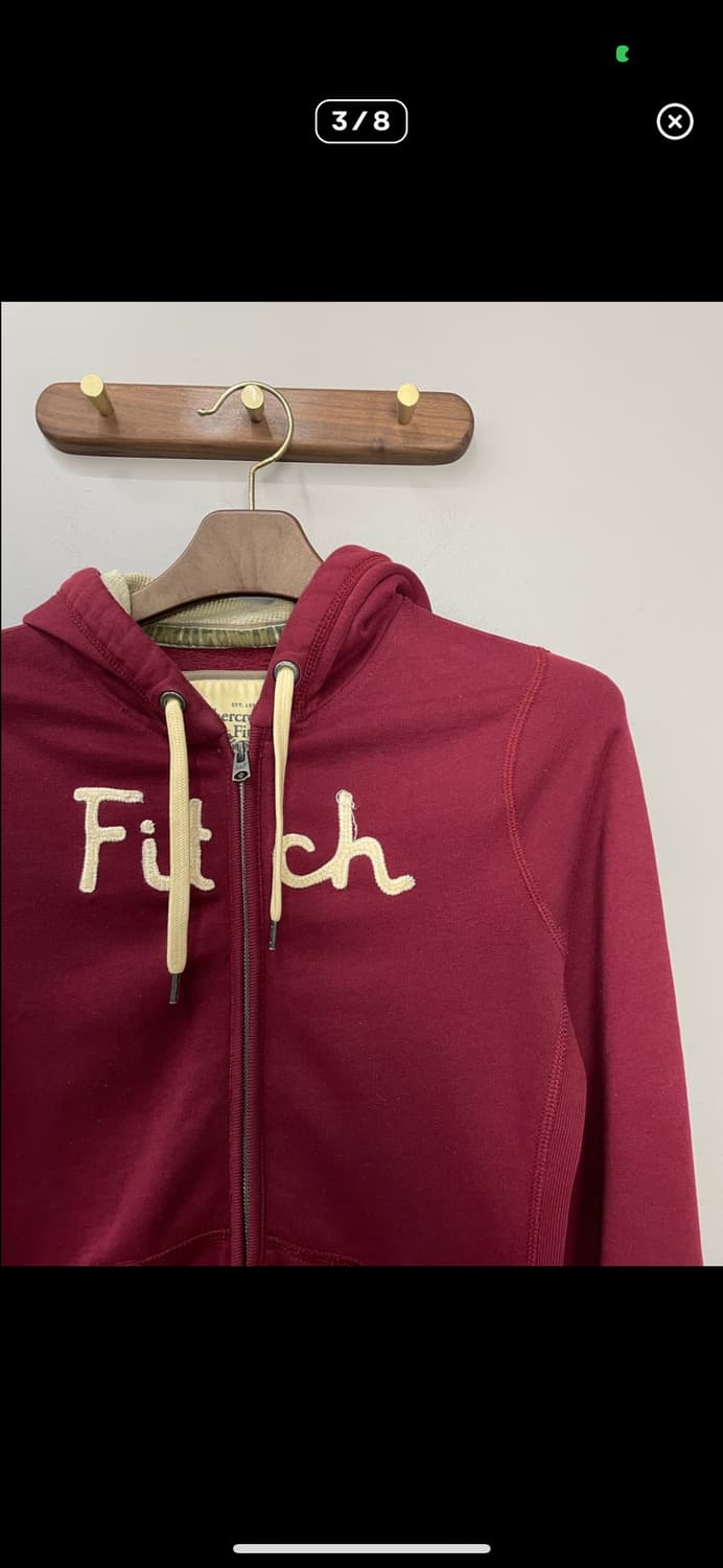 아베크롬비 버건디 후드집업 A3176 상품이미지3