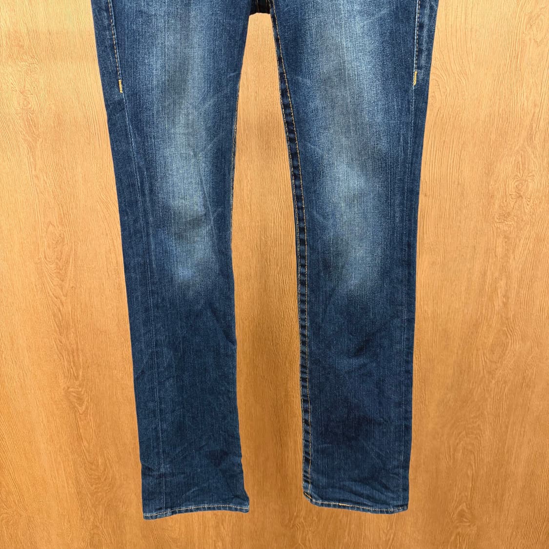 트루릴리젼 로우라이즈 데님 팬츠 빈티지 워싱 디테일 슬림핏 진청 상품이미지5