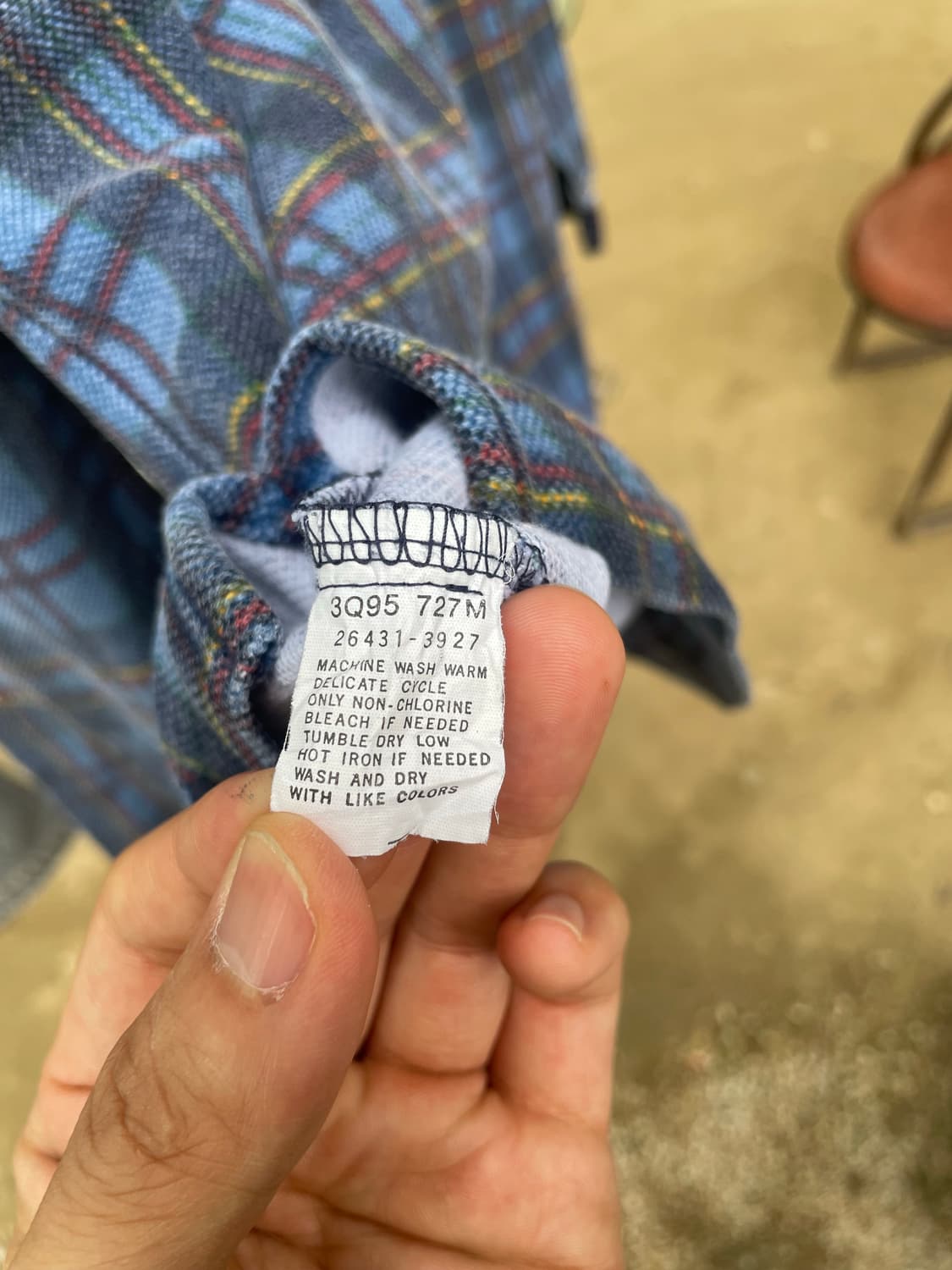 90s Dockers Levis 체크 카라티 상품이미지5