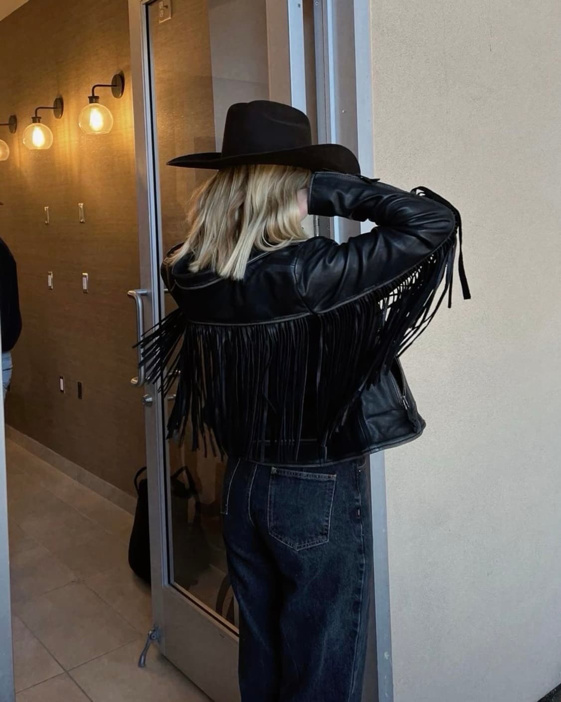 70s Pioneer Wear 프린지 웨스턴 레더 자켓 상품이미지6