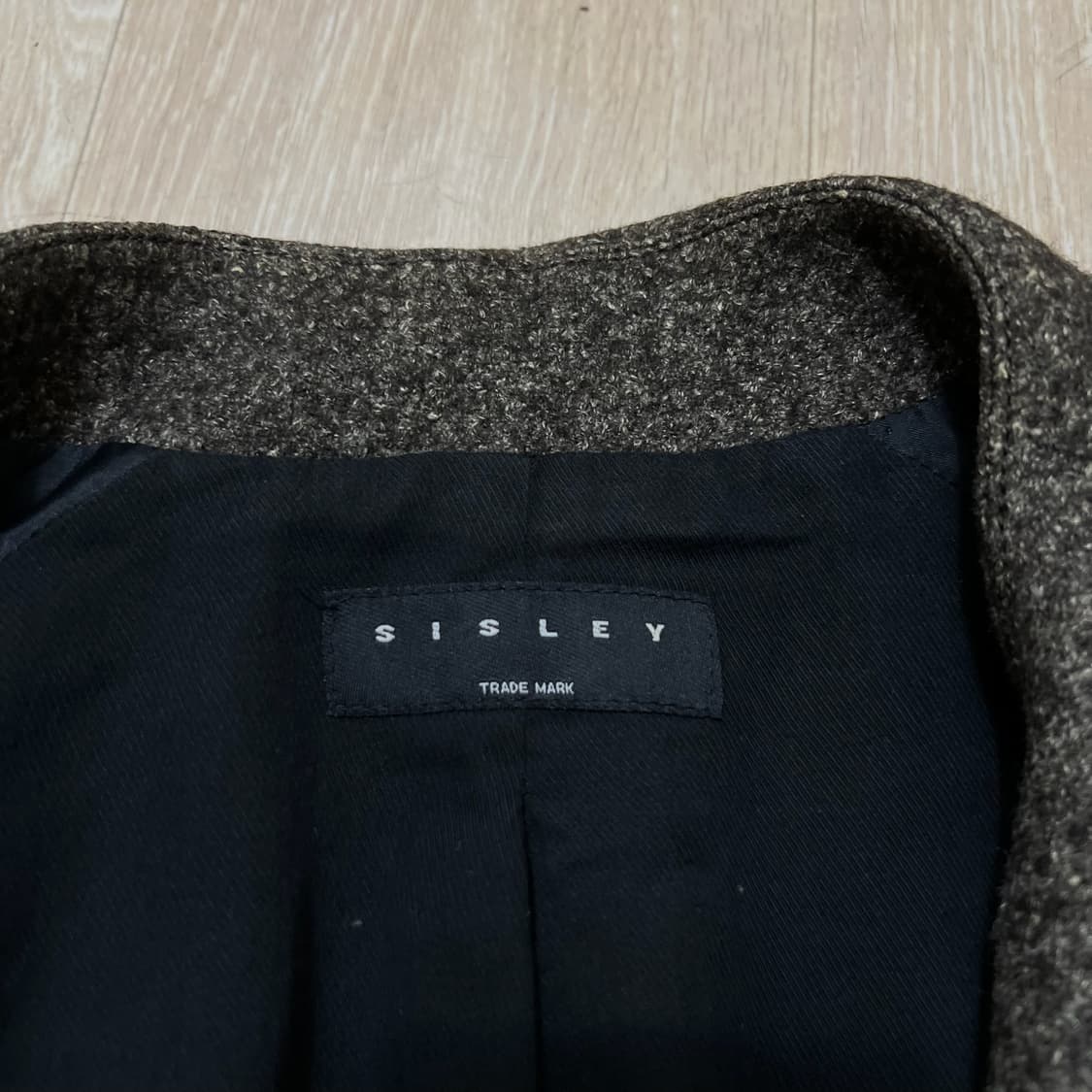 시슬리 여성 트레이드마크 모직 캐시미어 더플 코트 FREE  상품이미지4