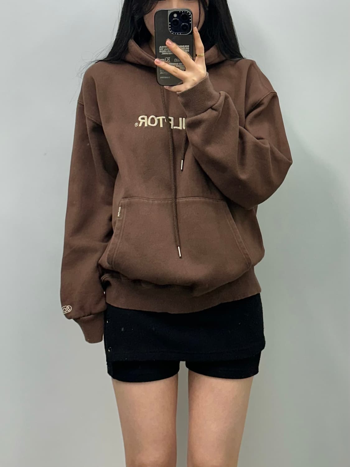 스컬프터 스펠아웃 브라운 후드티 상품이미지1