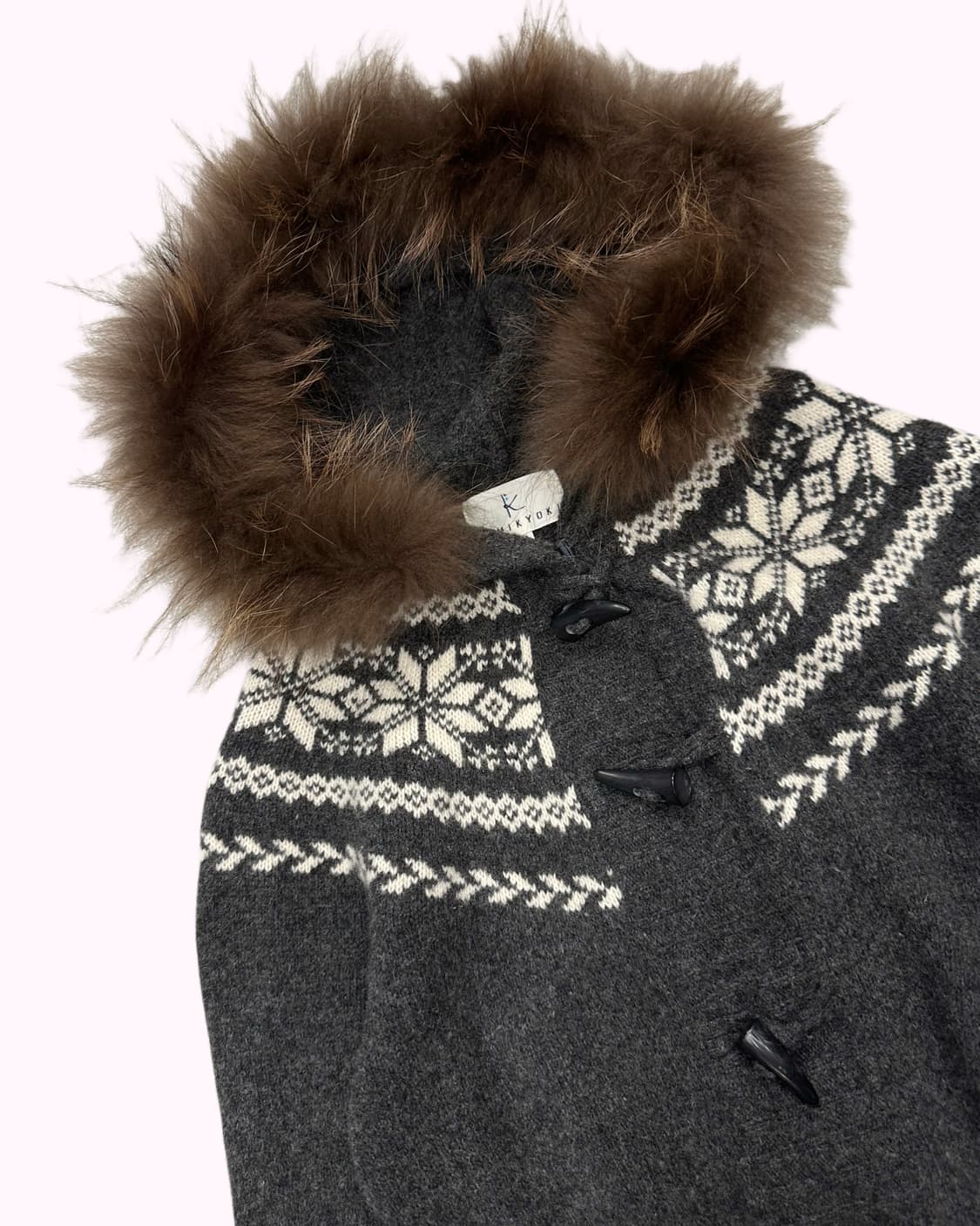 snow wool knit duffle cardigan 상품이미지3