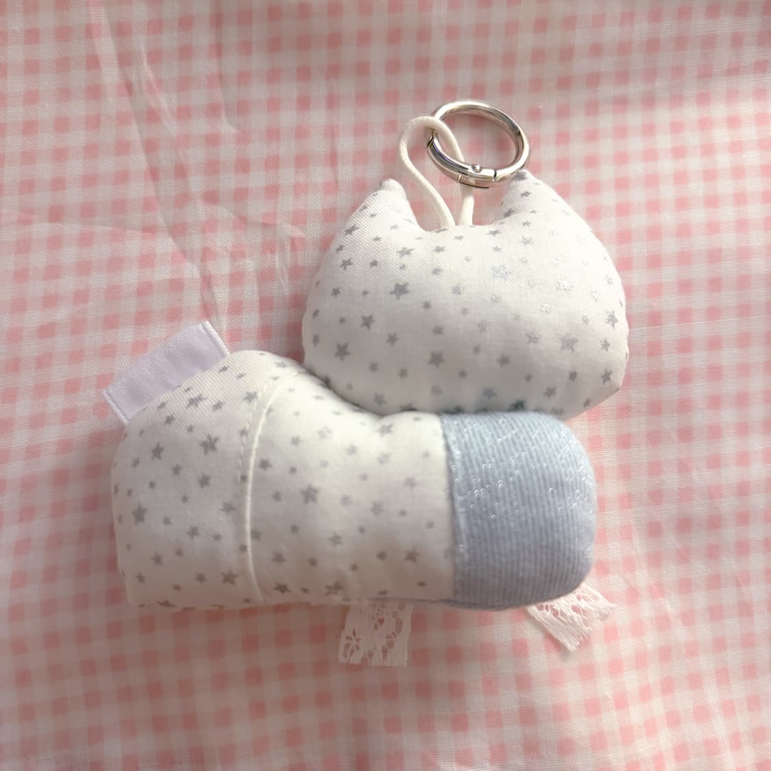 124u keyring 큰냥이들 고양이 단추눈 레이스 키링 모리걸 하구미 상품이미지2