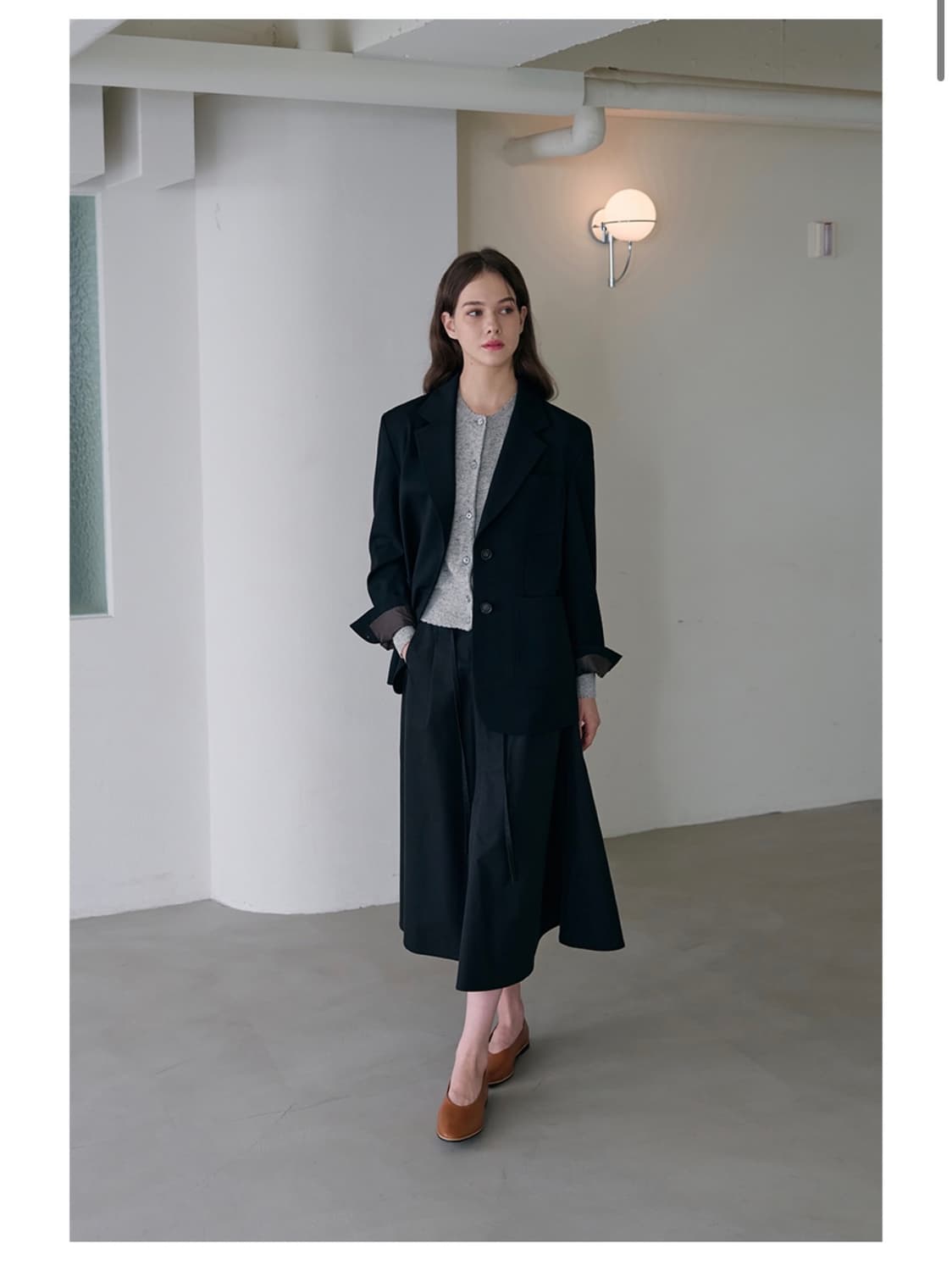 (새상품)(M) 드로우핏 우먼 2버튼 오버핏 싱글 블레이저 [BLACK] 상품이미지4