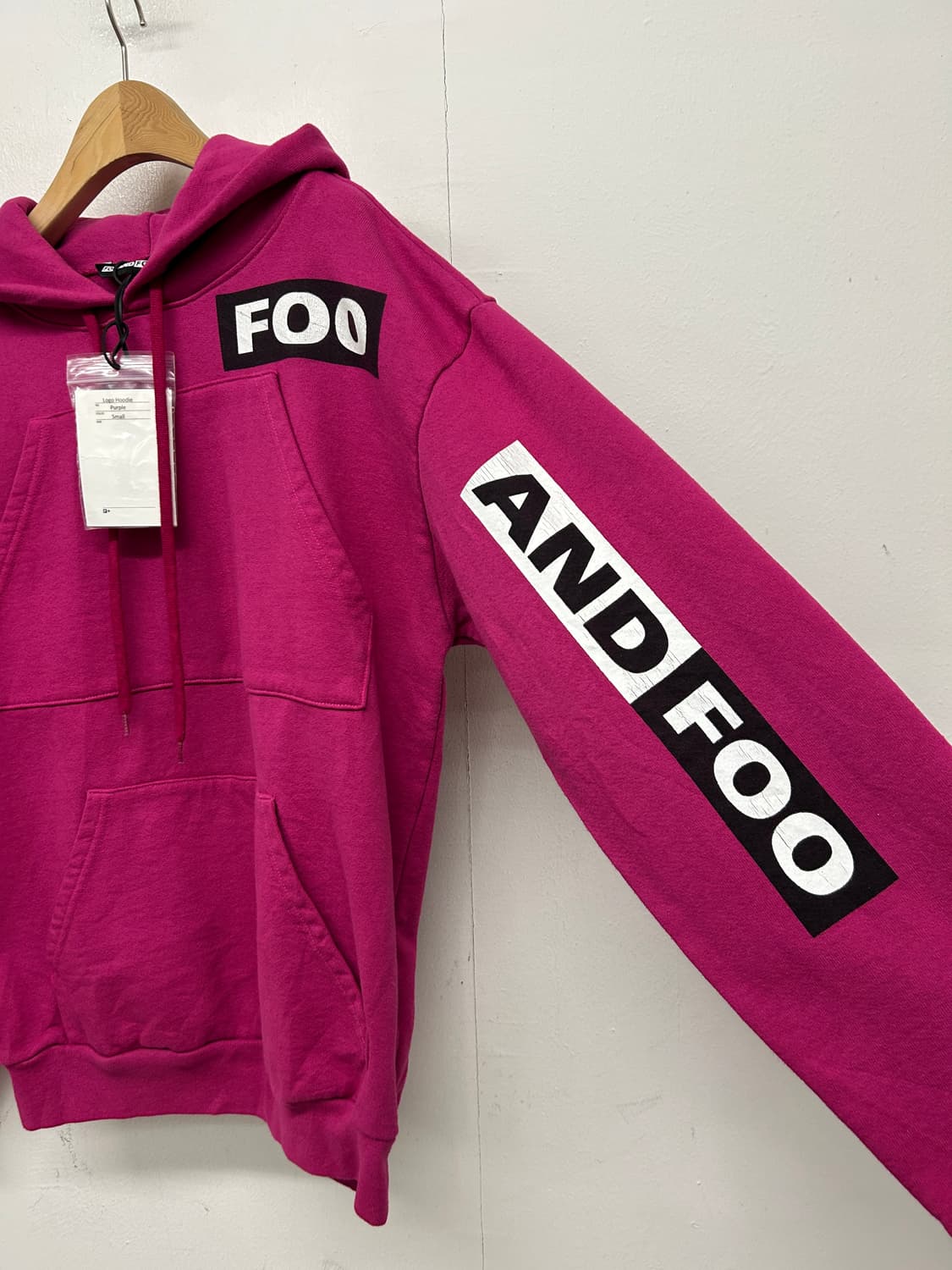 FOO AND FOO 핑크 후드티 상품이미지3