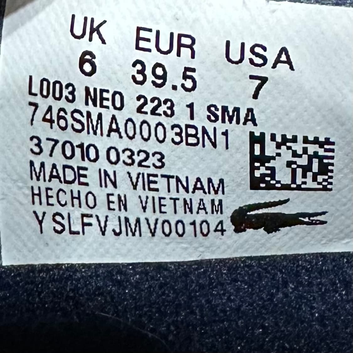 UK6 250) 라코스테 운동화 남녀공용 신발 L003 네오 텍스타일 상품이미지9