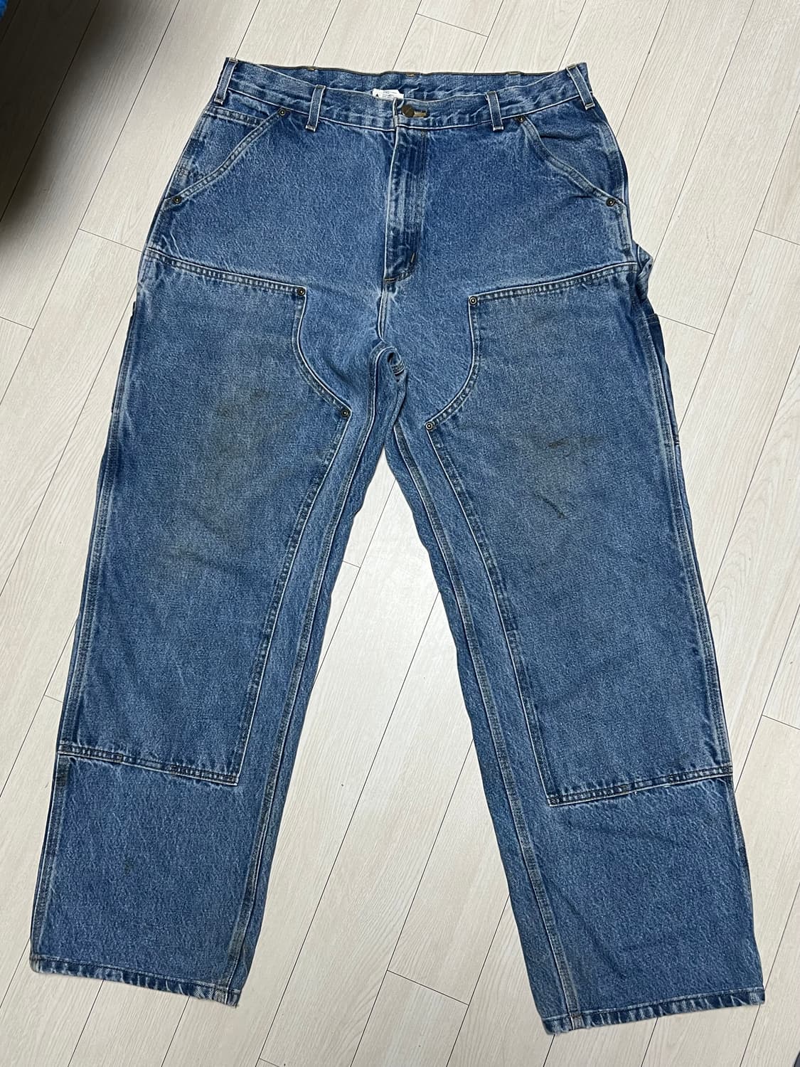 00s 빈티지 칼하트 더블니 데님 워크팬츠 B73DST 36사이즈 상품이미지1