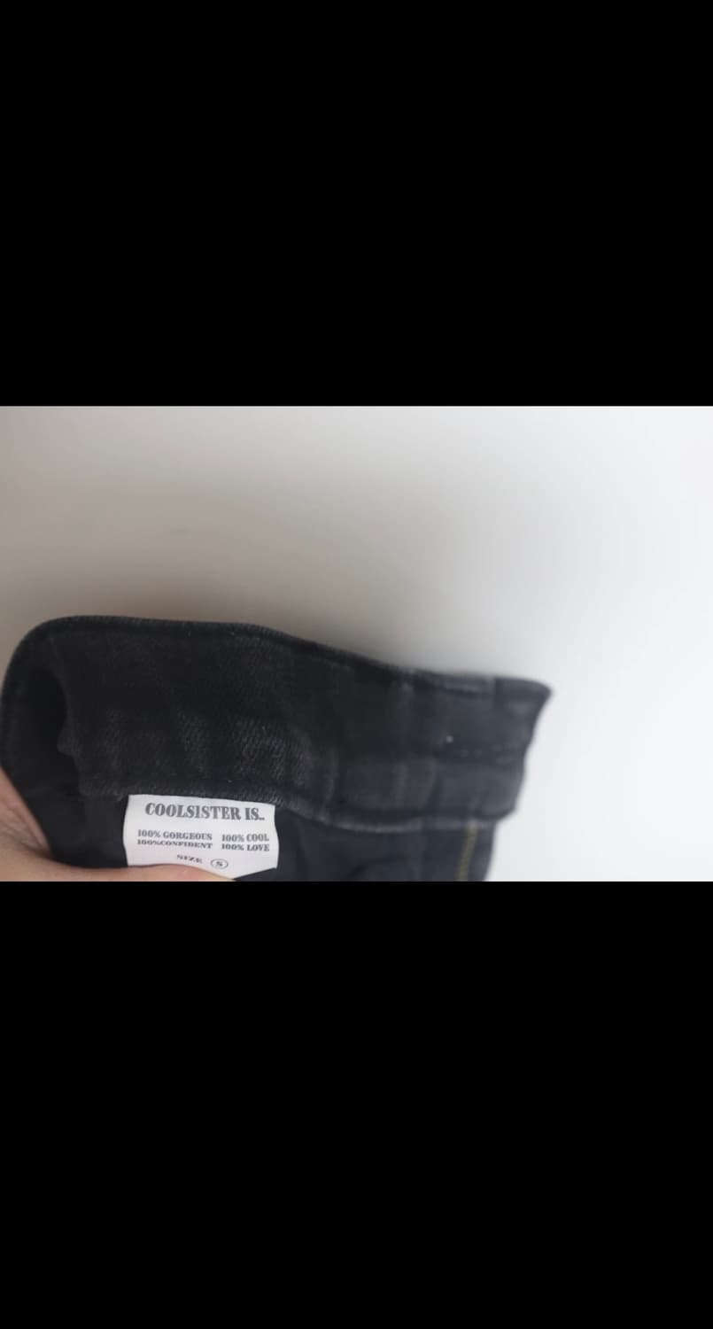 쿨시스 COOLSiSTER IS. 흑청 부츠컷 데님 S 새상품 상품이미지5