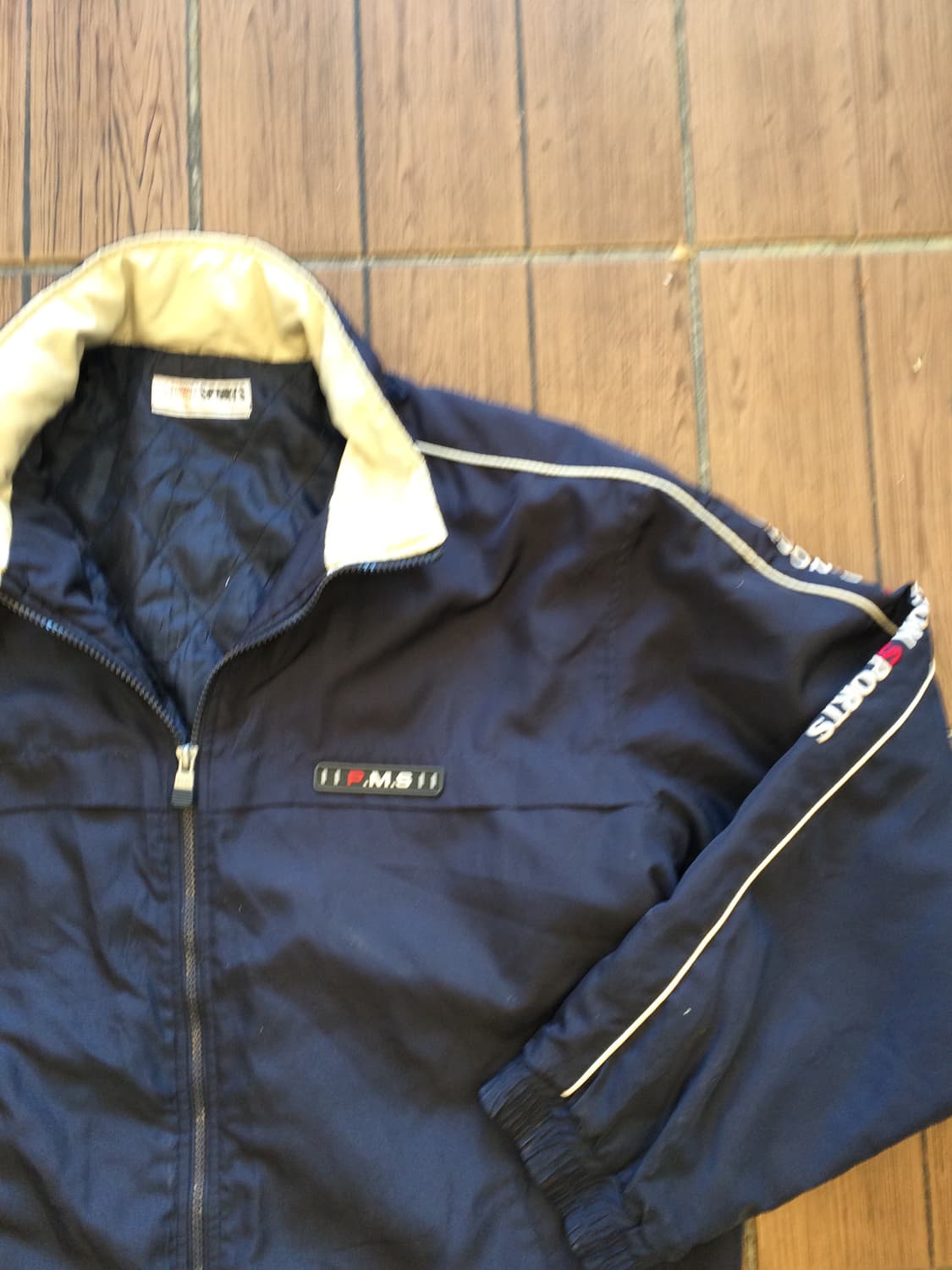 일본빈티지 Maisonsports 올드스쿨아메카지스트릿 아방핏블루종자켓 상품이미지2