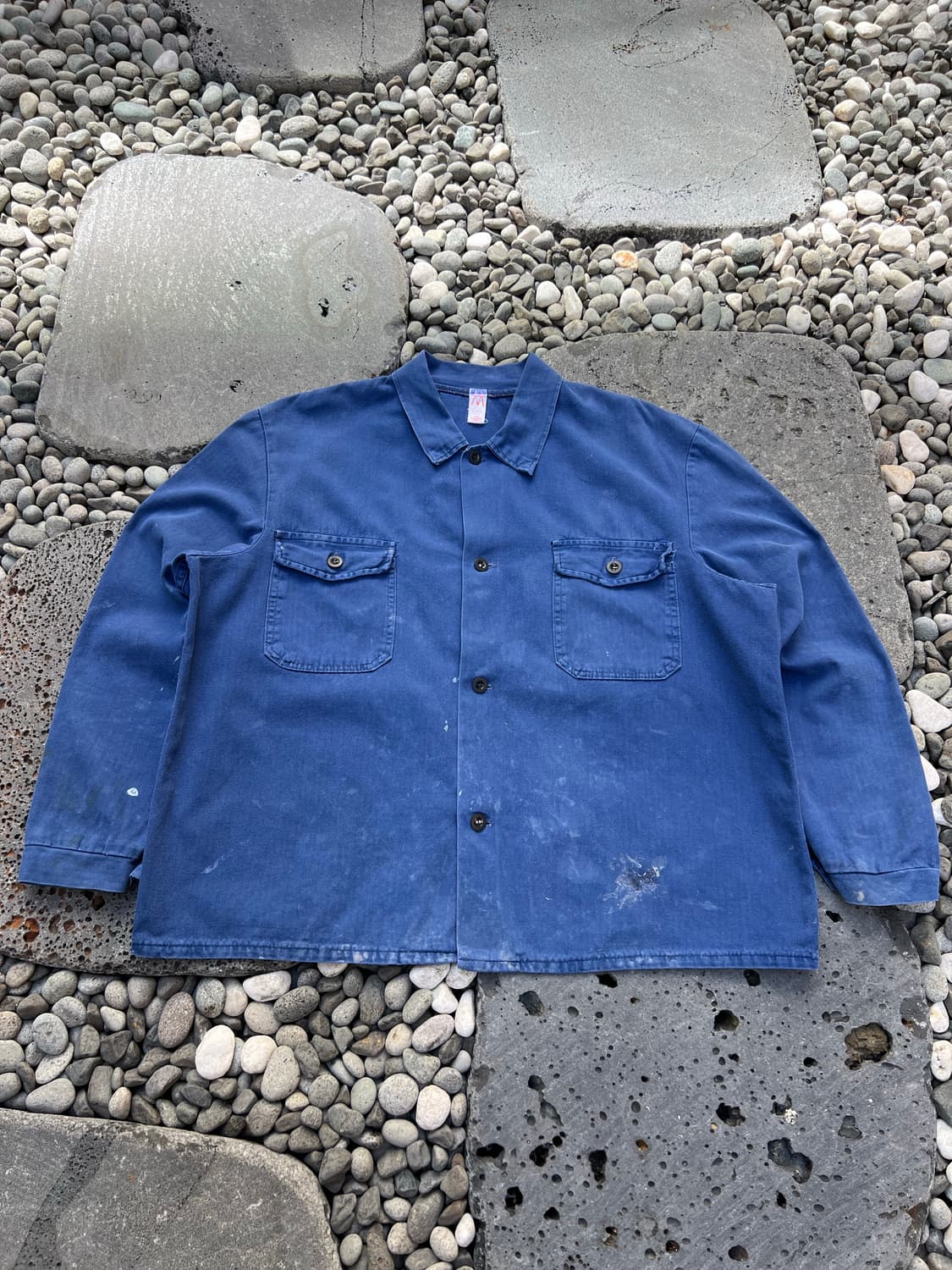 FADED VINTAGE WASHING HBT 헤링본 프렌치워크자켓 상품이미지1