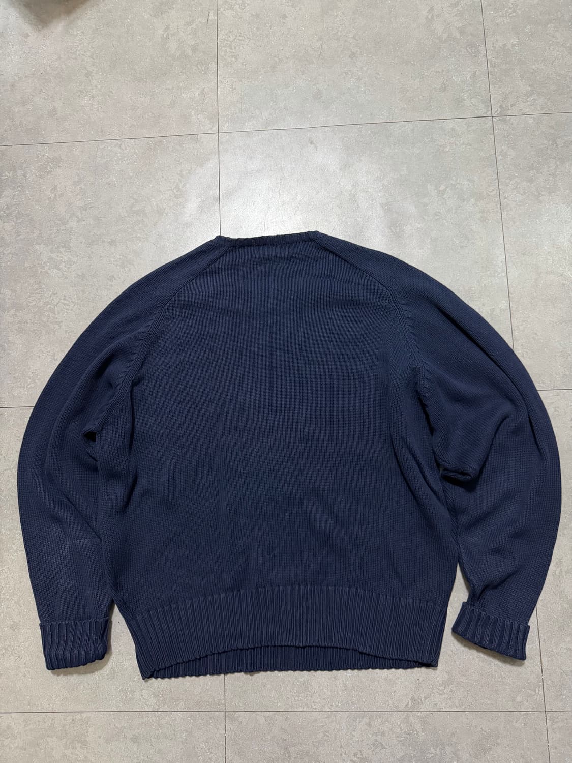 90s 랄프로렌 폴로 네이비컬러  빈티지 코튼 니트 100size   상품이미지8