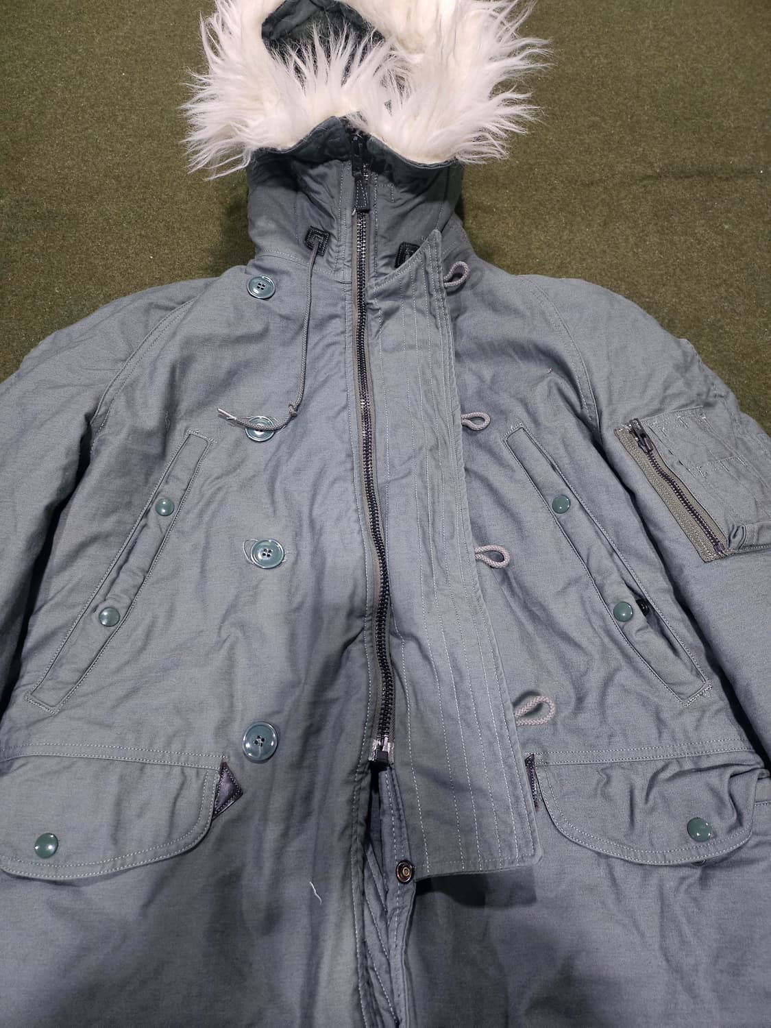 90s 미군오리지날 n3b 파카 신품 LR 상품이미지4