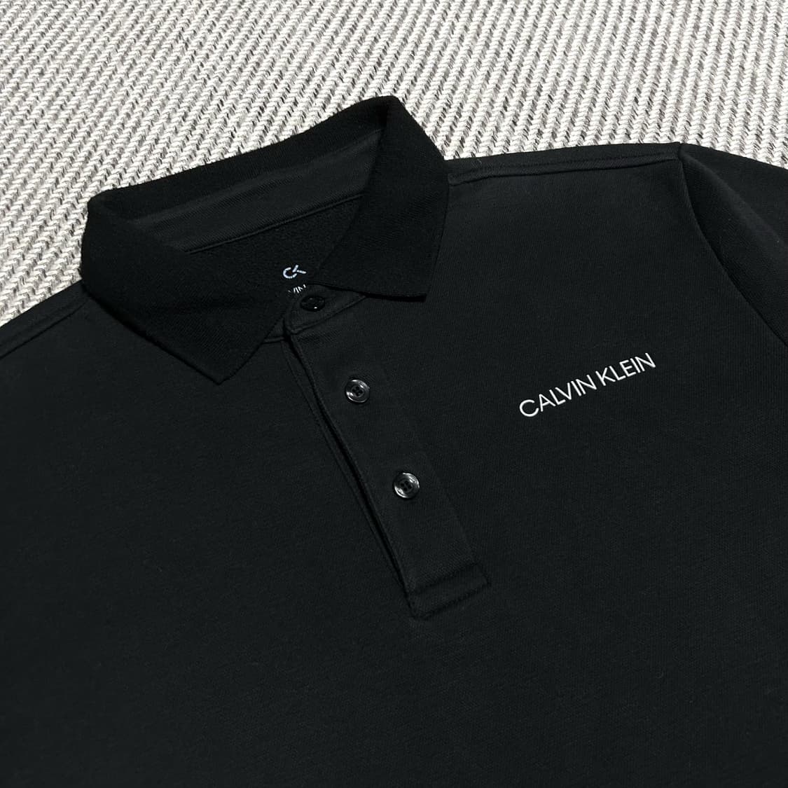 [L] Calvin Klein 캘빈클라인 기모 퍼포먼스 긴팔 카라티 상품이미지2