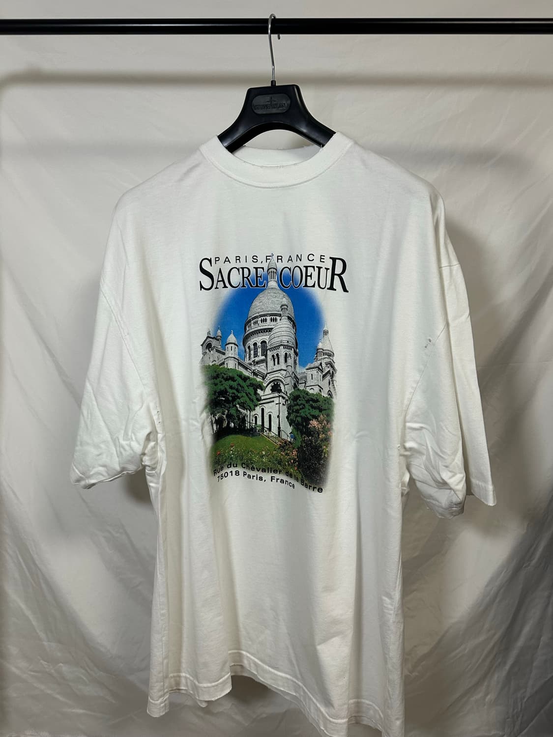 발렌시아가 사크레쾨르 로고 반팔 화이트 (S/105) 상품이미지1