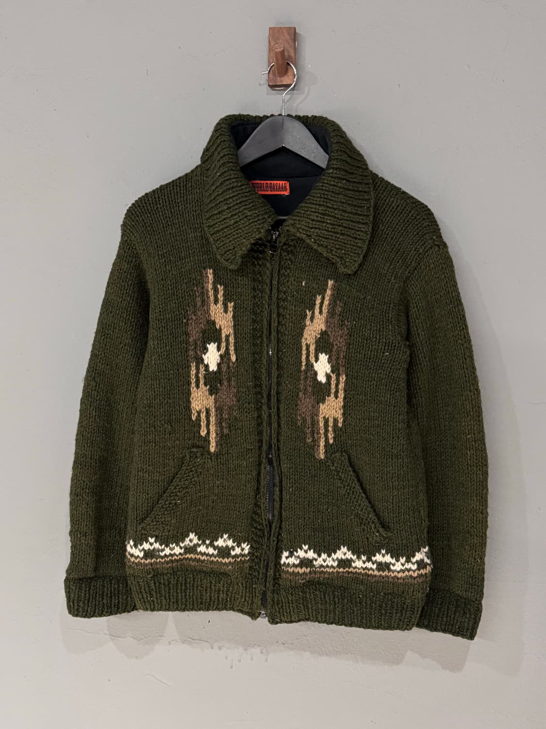 Worldbazaar 노르딕 울 카키 코위찬 상품이미지2