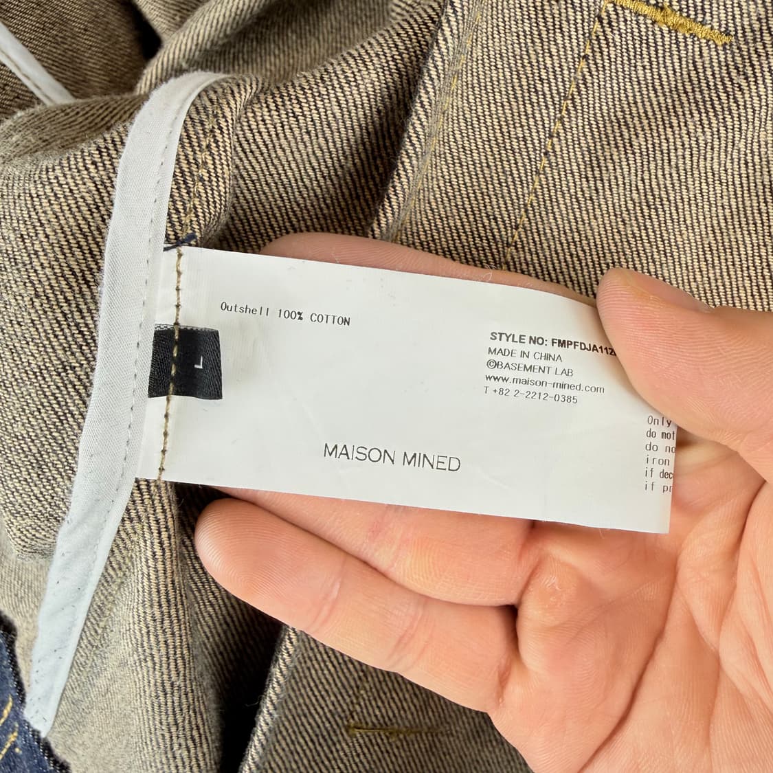 (L) 메종미네드 벨티드 데님 진청 자켓 상품이미지7