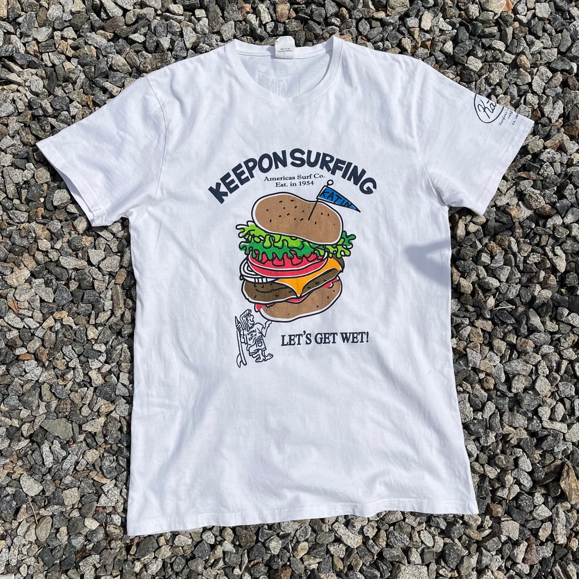 90s Katin(USA) 햄버거 서핑 반팔 (실측확인) 상품이미지1