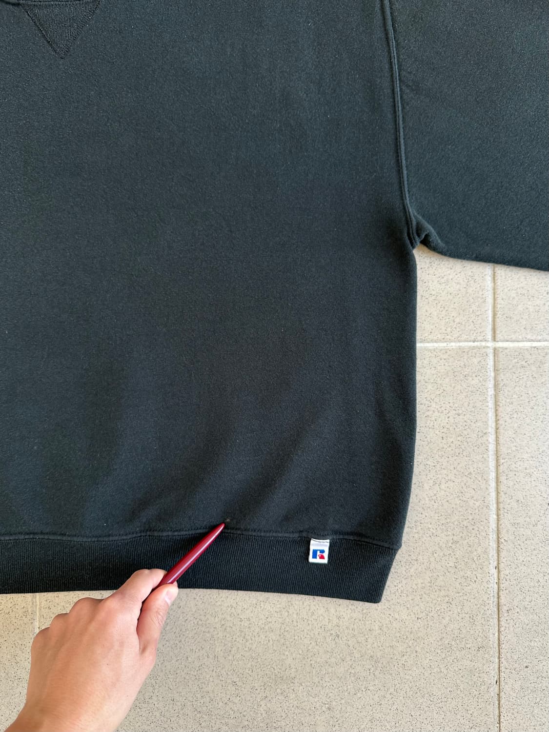 90s 빈티지 러셀 스웻셔츠 블랙 L 상품이미지6