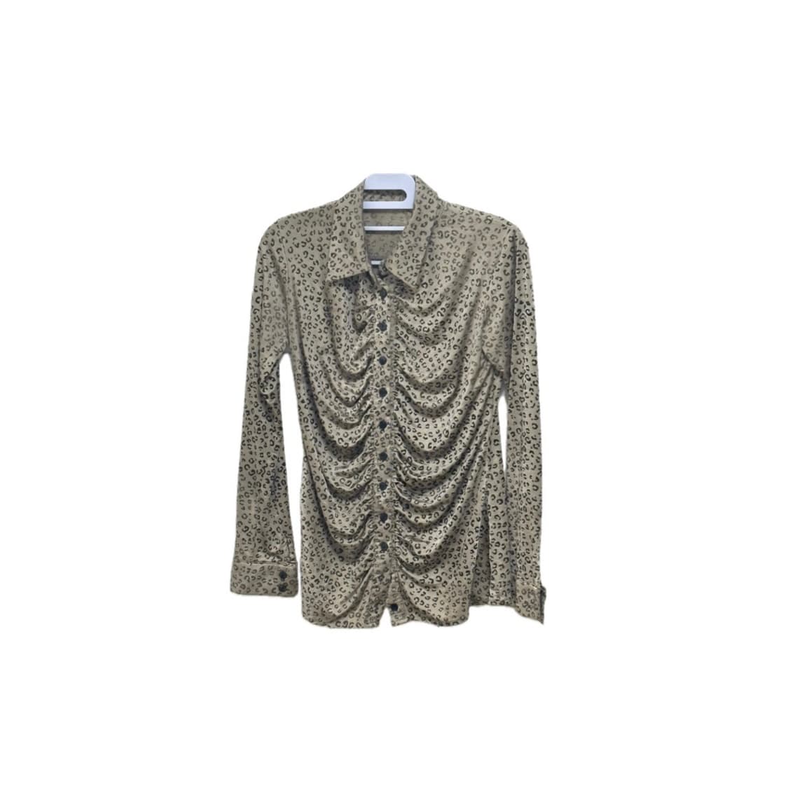 Y2k 빈티지 호피 패턴 레오파드 갸루 셔츠  상품이미지1