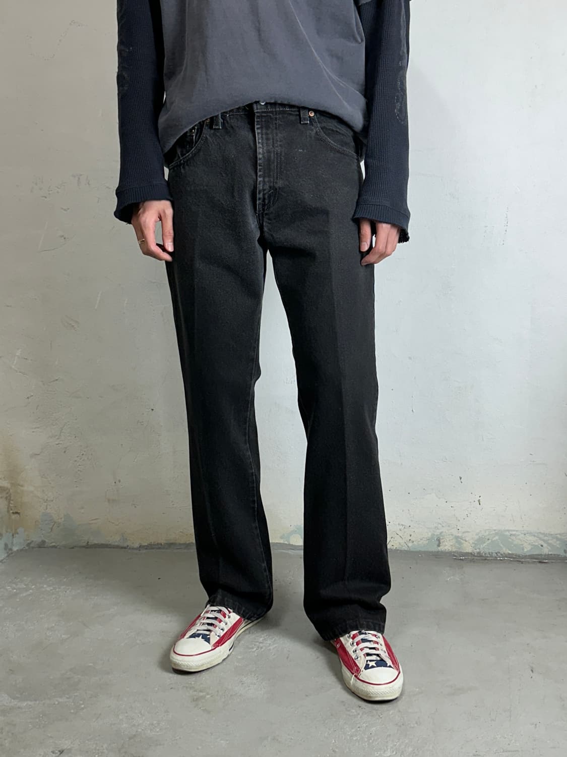 00's 리바이스 517 블랙 부츠컷 플레어진 상품이미지10