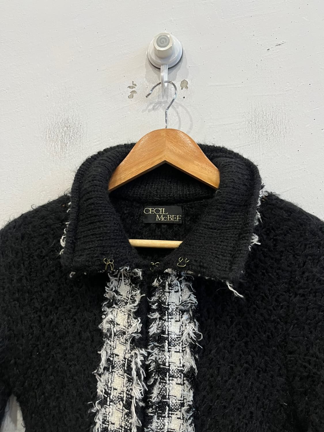 세실맥비 트위드 트리밍 니트 롱 가디건 상품이미지3