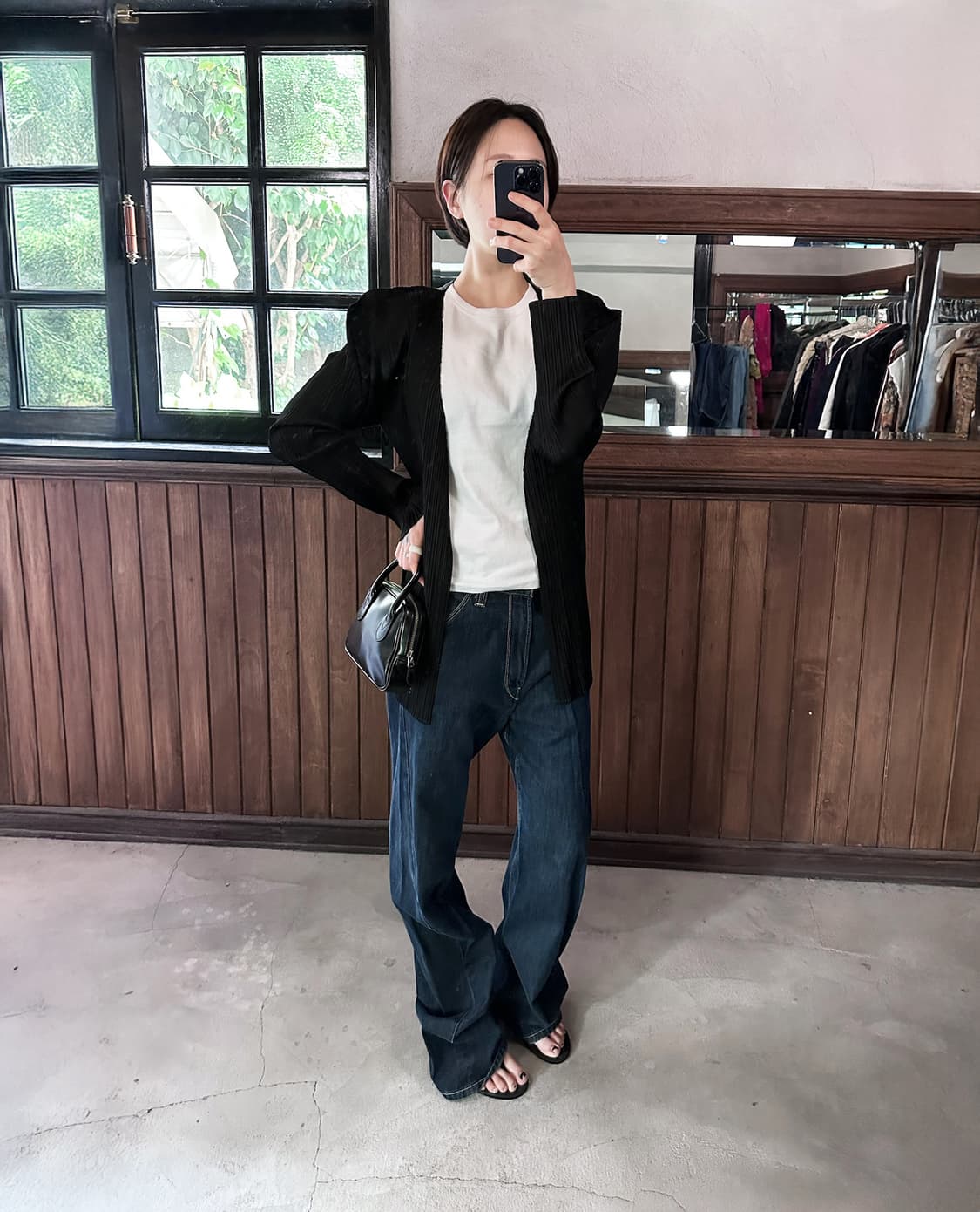 PLEATS PLEASE black cardigan 상품이미지2