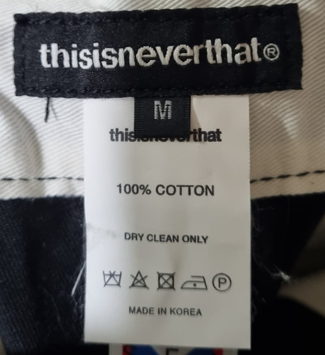 M) 디스이즈네버댓 디네댓 블랙 코튼 반바지 상품이미지3