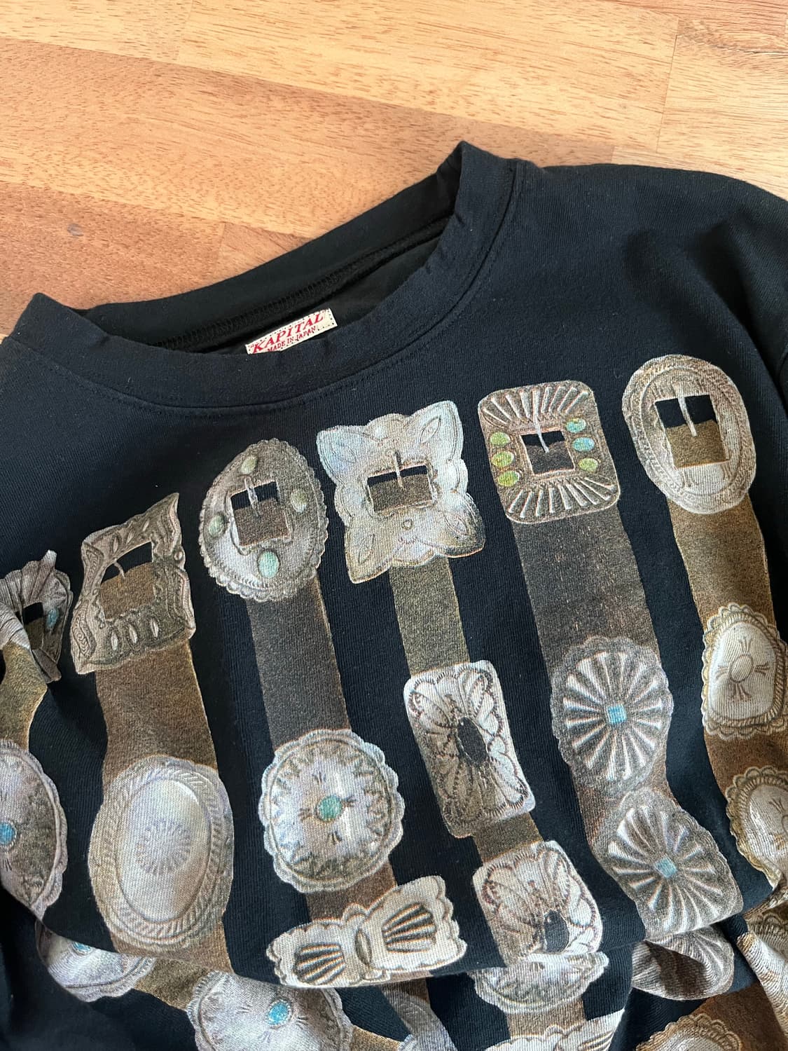 캐피탈 kapital 콘초 천축 벨트 반팔 티셔츠 상품이미지2