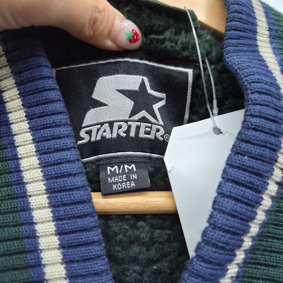 스타터 블루 바시티 자켓 점퍼 남녀공용 M 상품이미지3
