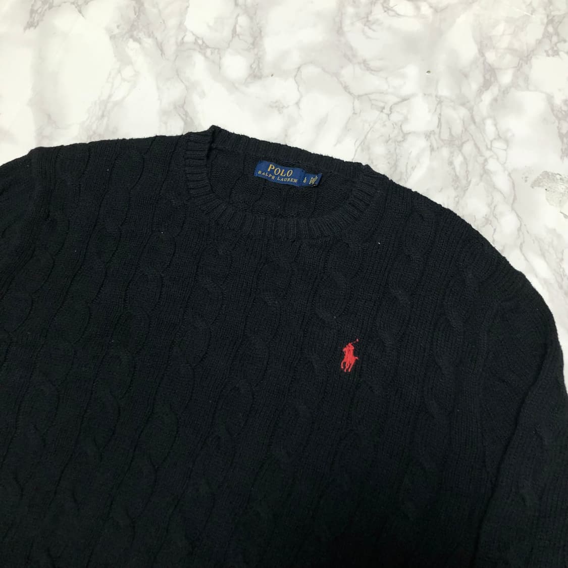 폴로 랄프로렌 꽈배기 니트 상태굿 남성용 상품이미지2