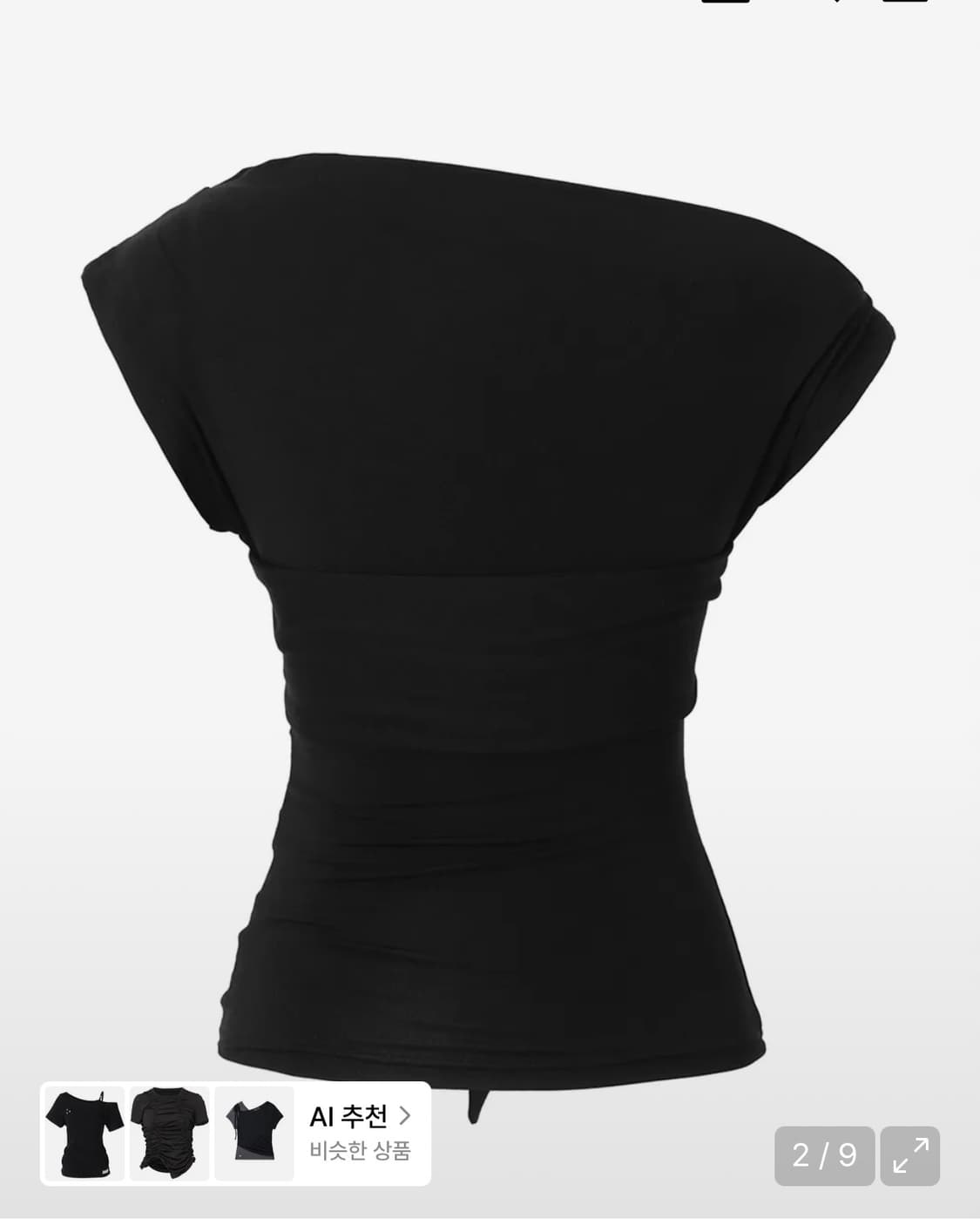 이네기 Drape Flow Tie Top (black) 상품이미지2