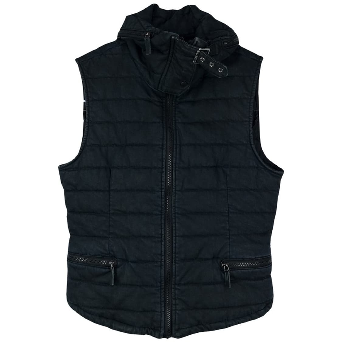 [일본빈티지] 고딩 펑크 경량 패딩 베스트 조끼 블랙 M16934 상품이미지2