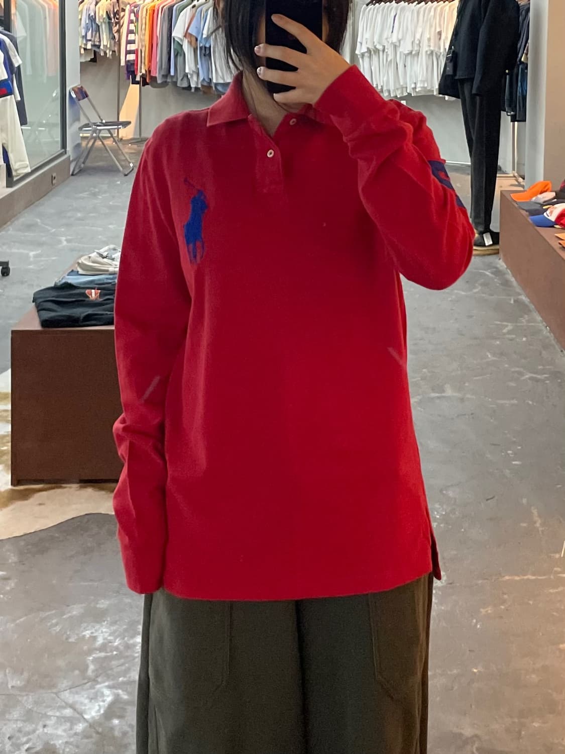 폴로 랄프로렌 빅포니 레드 럭비티 H2880 상품이미지1