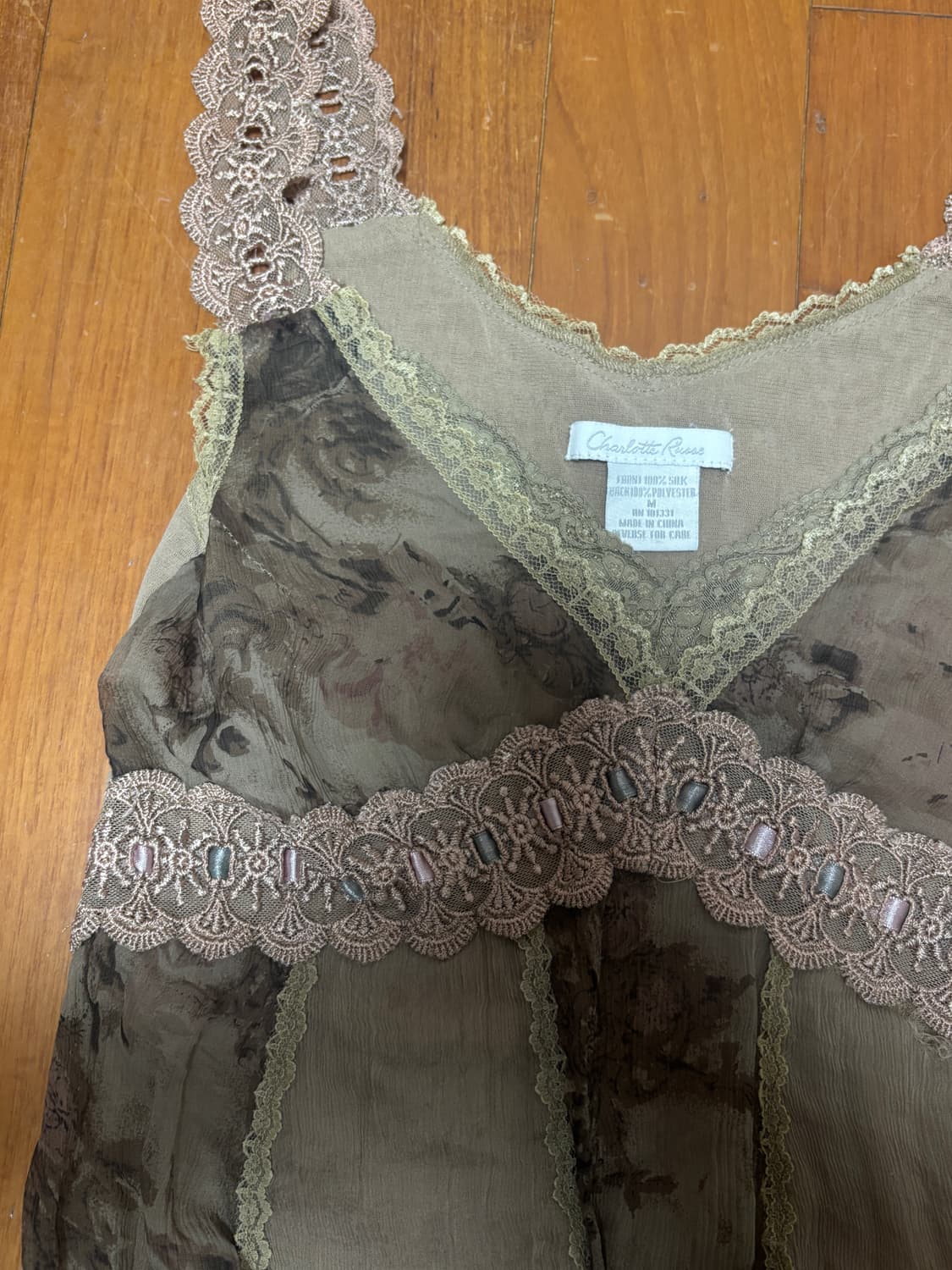 빈티지 레이스 실크 나시 상품이미지2