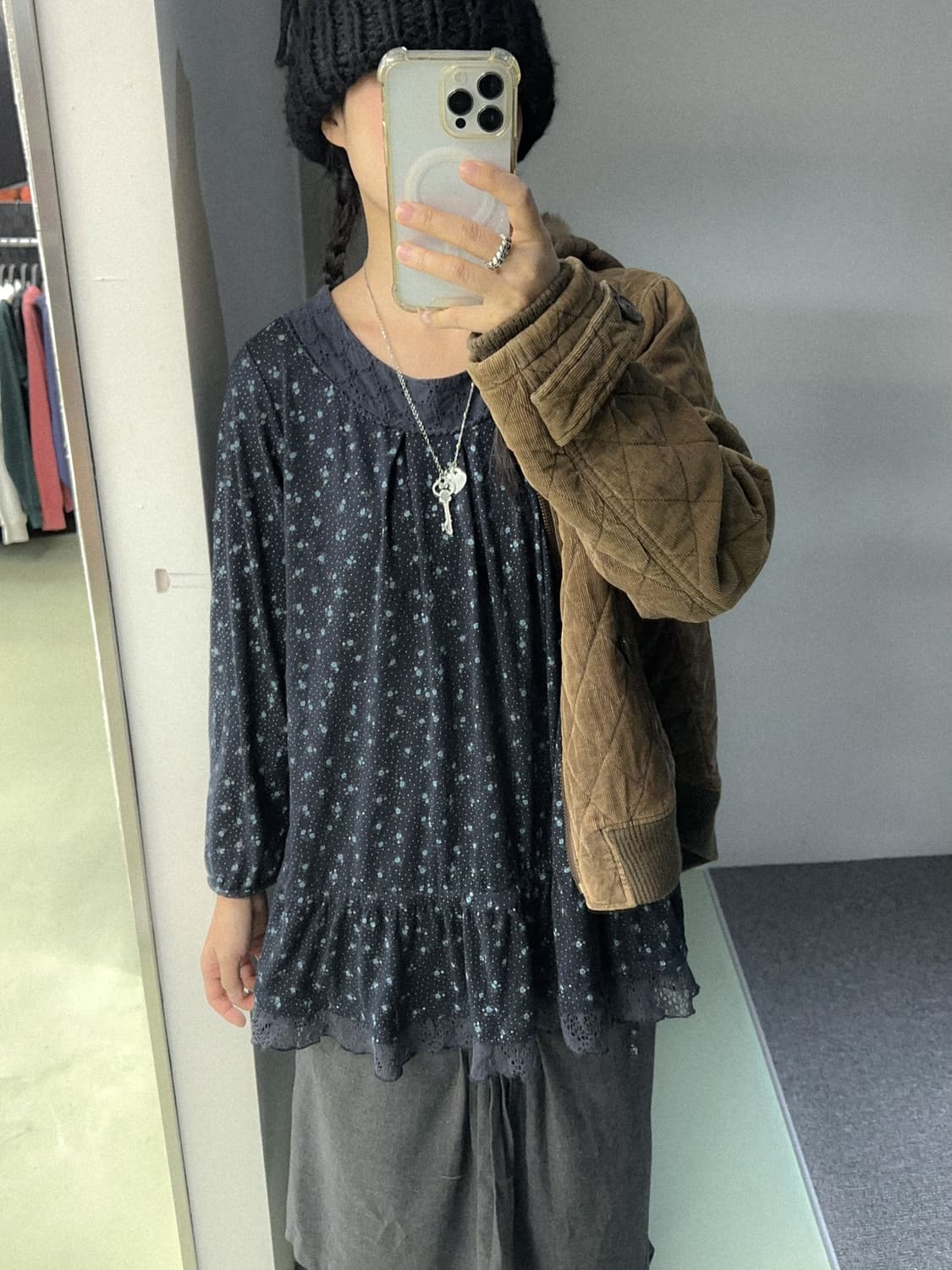 mini flower strap long top 상품이미지5