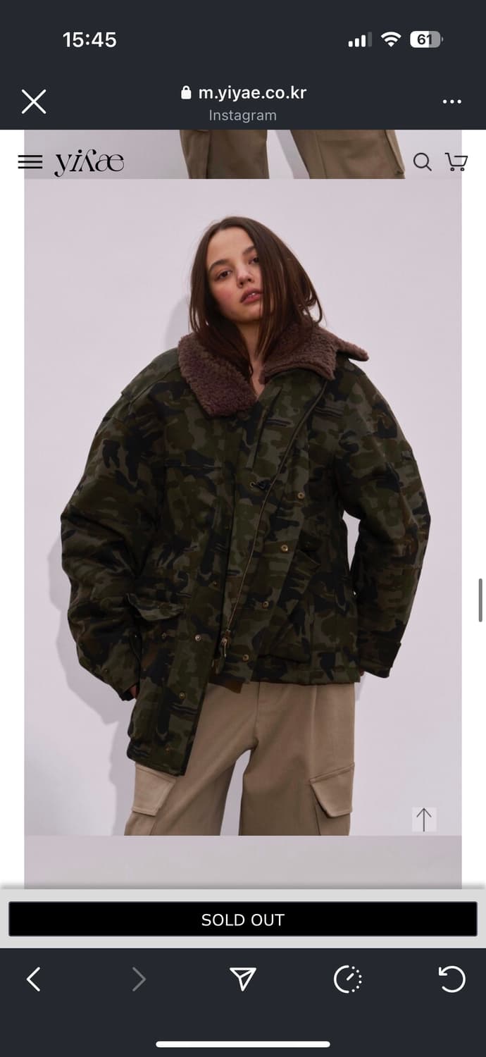 Yiyae 카모 워커코트 L 상품이미지8