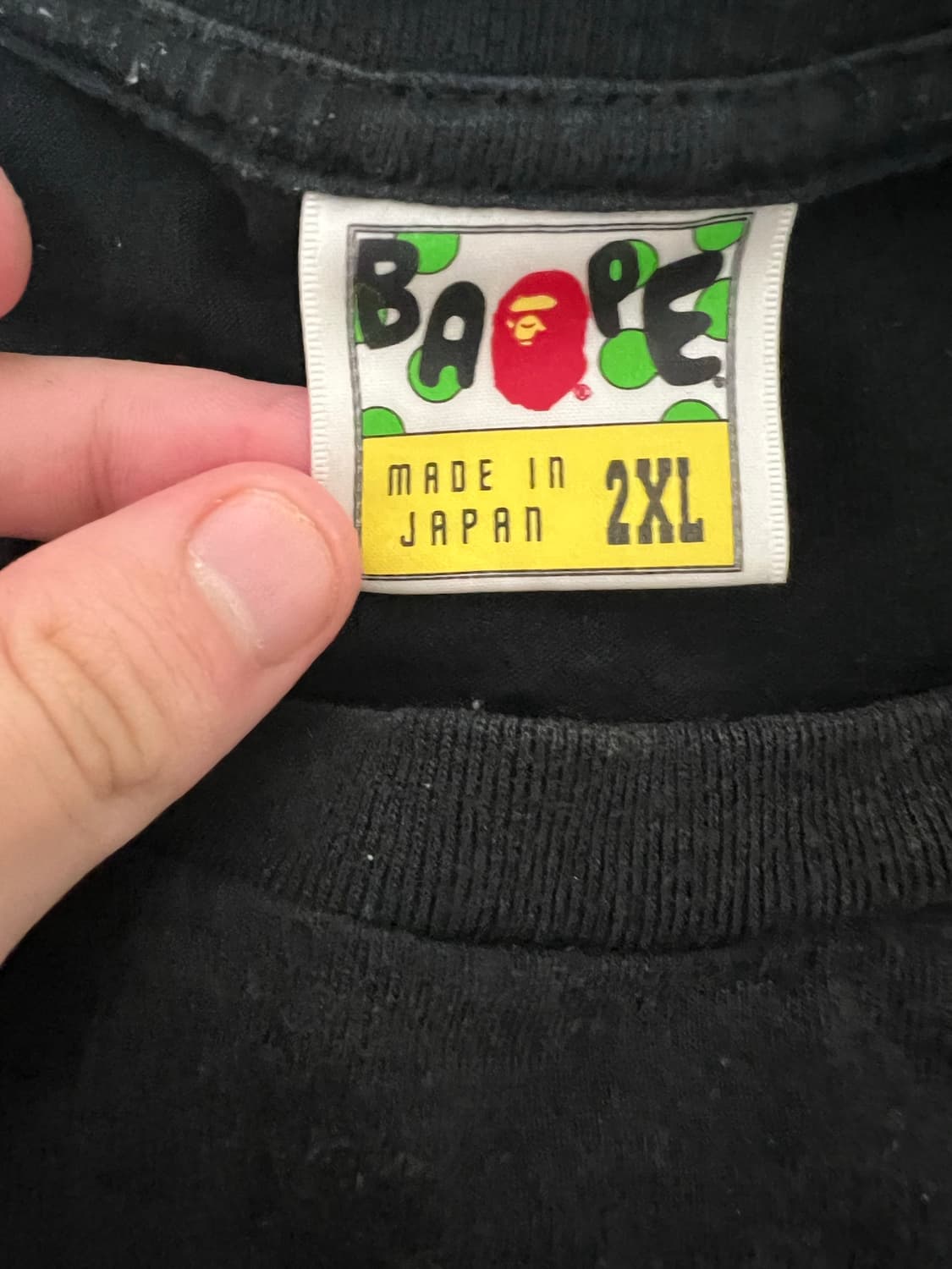 베이프 베이비 마일로 블랙 그래픽 티셔츠 2xl 상품이미지3