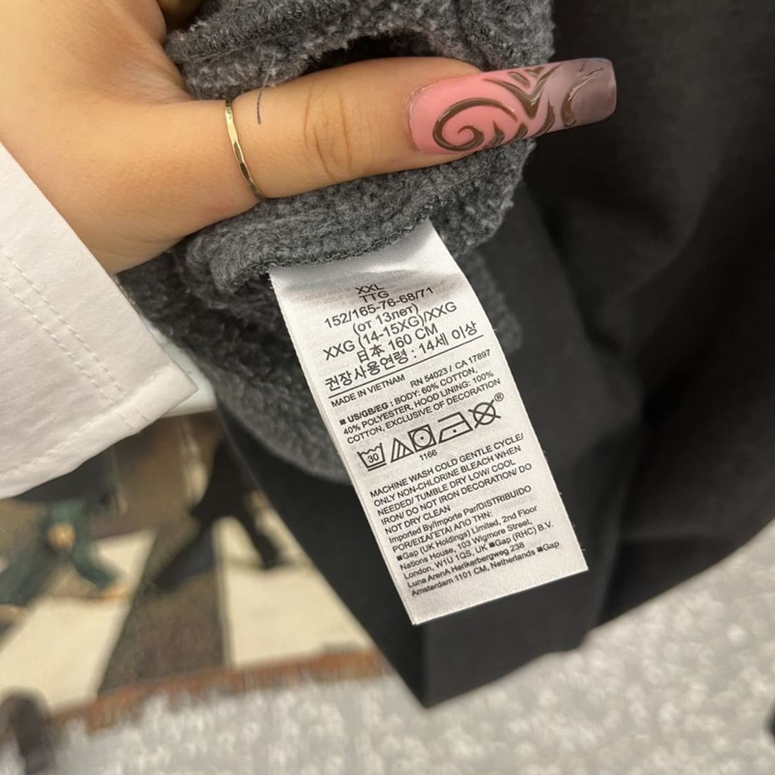 갭 올드스쿨 레트로 빈티지 Y2K 오렌지 후드티 XXL C11735 상품이미지6